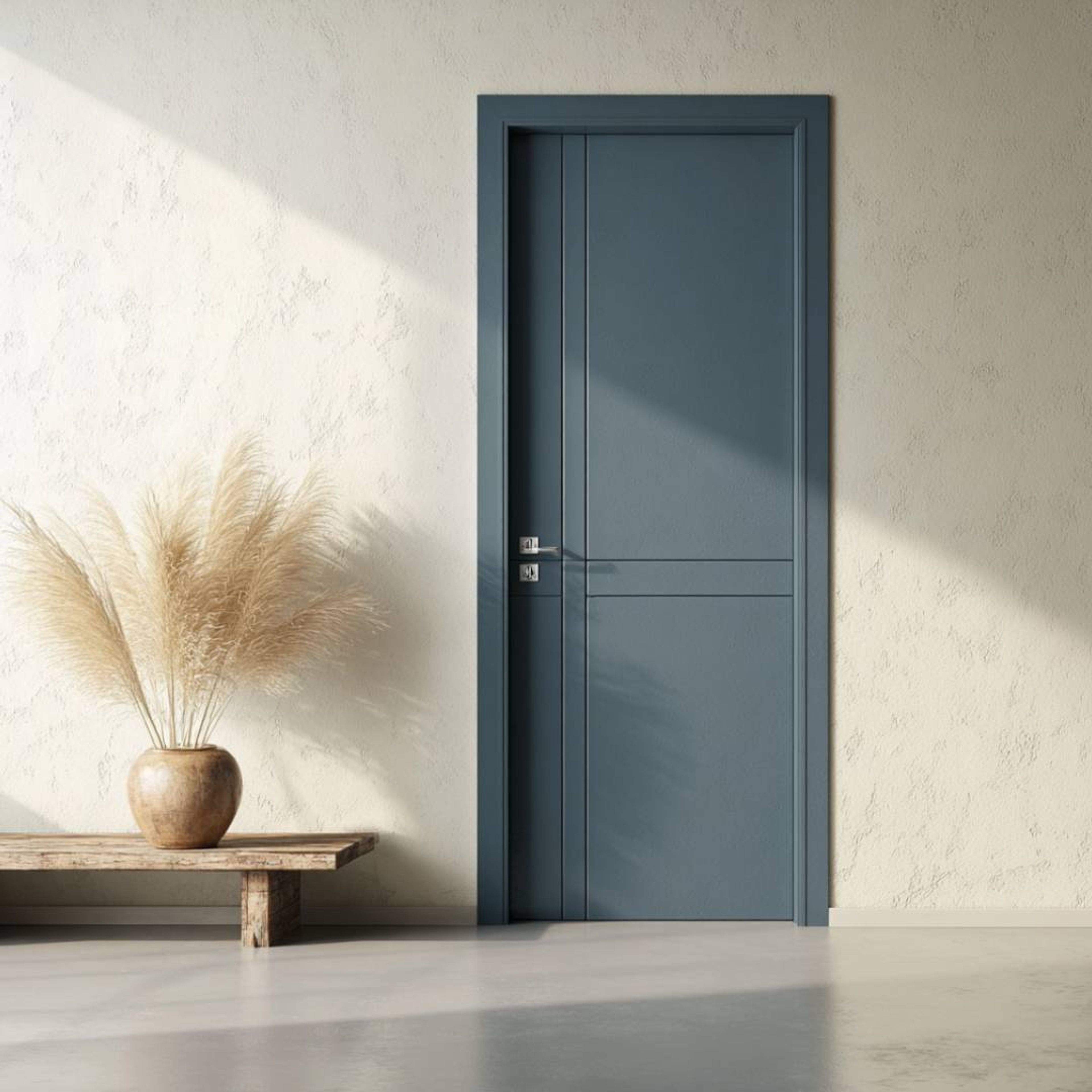 Swing Single Modern Bedroom Door Design with Matte Finish