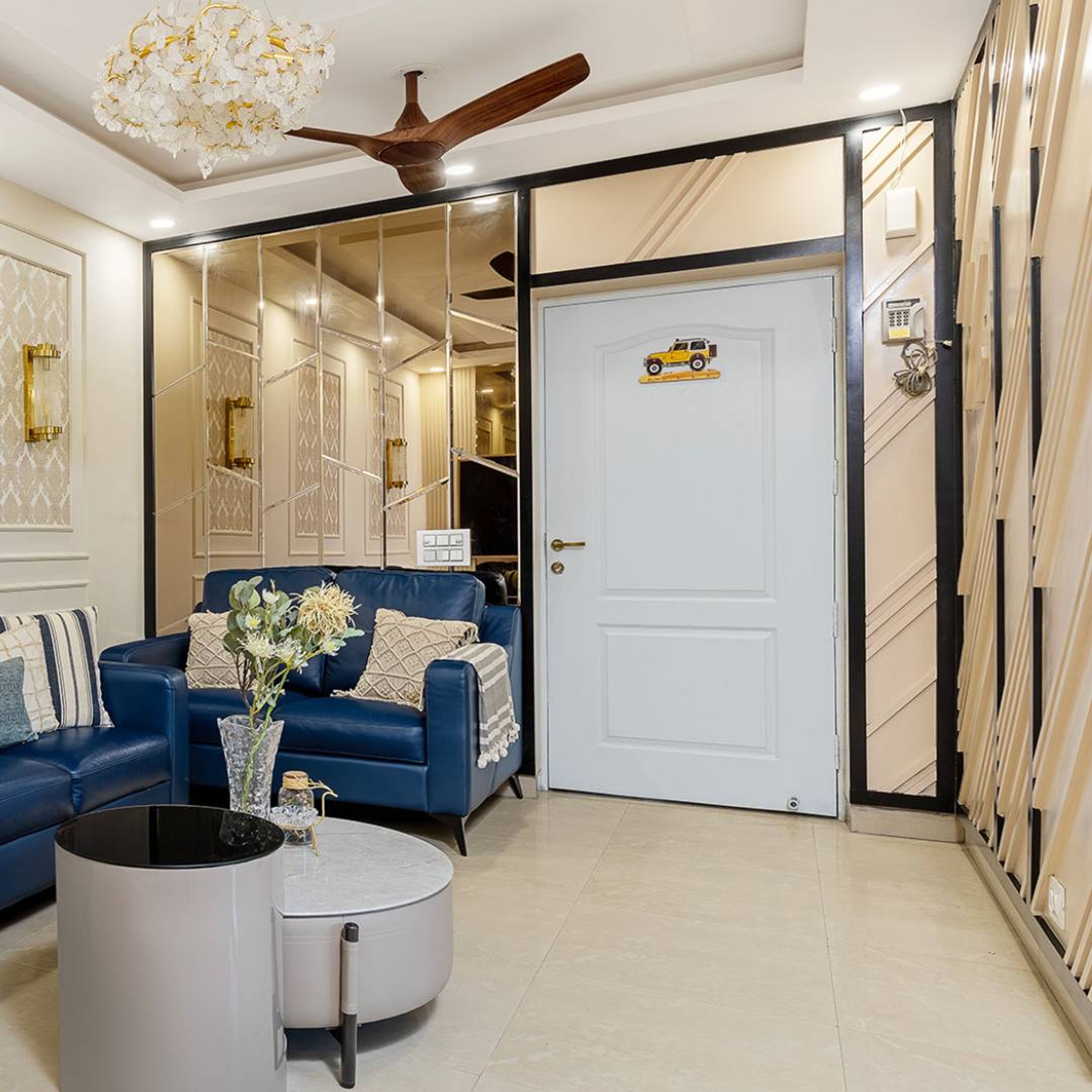 Swing Single Contemporary Entrance Door Design with Matte Finish