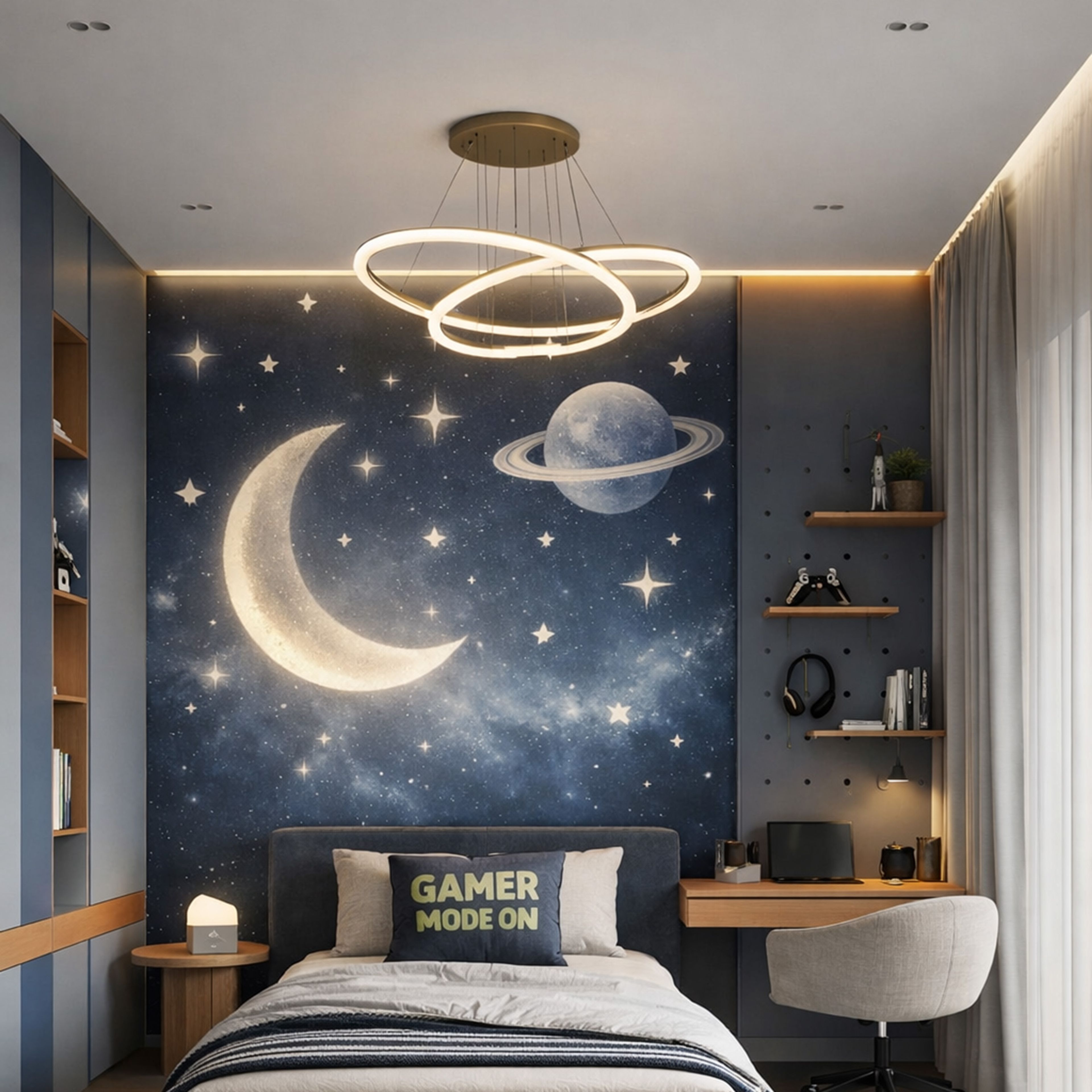 Gypsum Single Layer Contemporary False Ceiling Design with Paint Finish