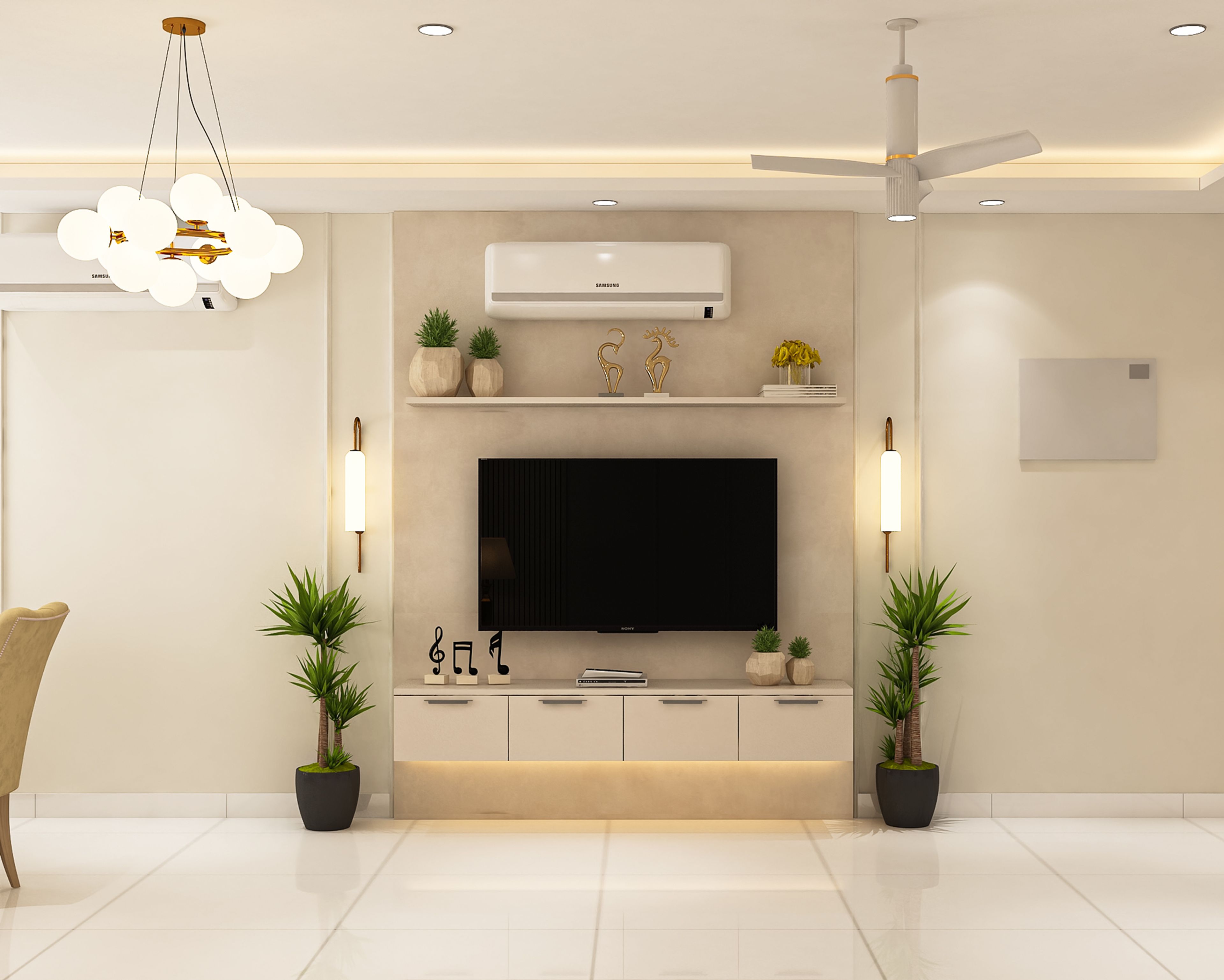 Gypsum Single Layer Modern False Ceiling Design with Rectangular Layout