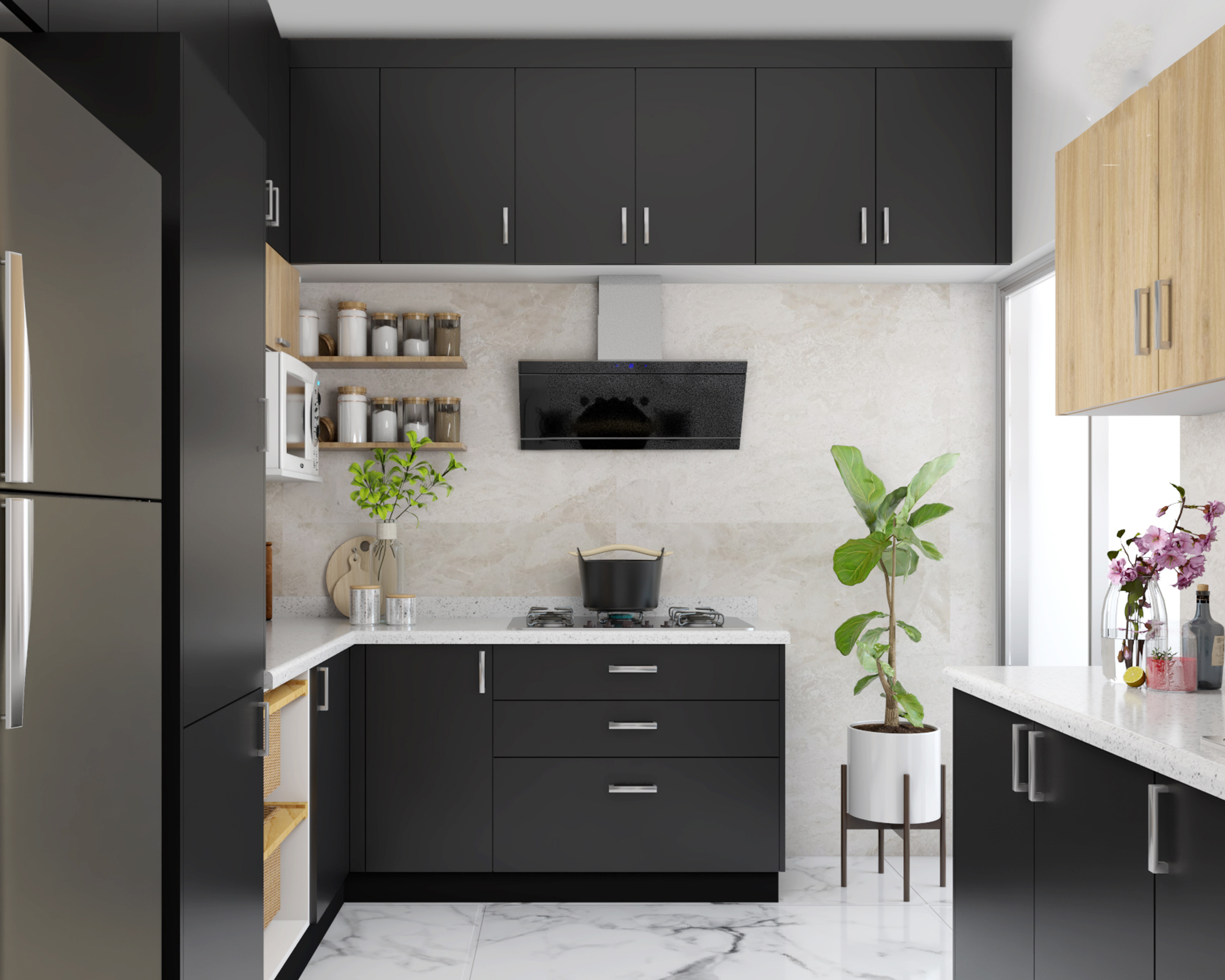 Modern Style Budget Modular Kitchen Design