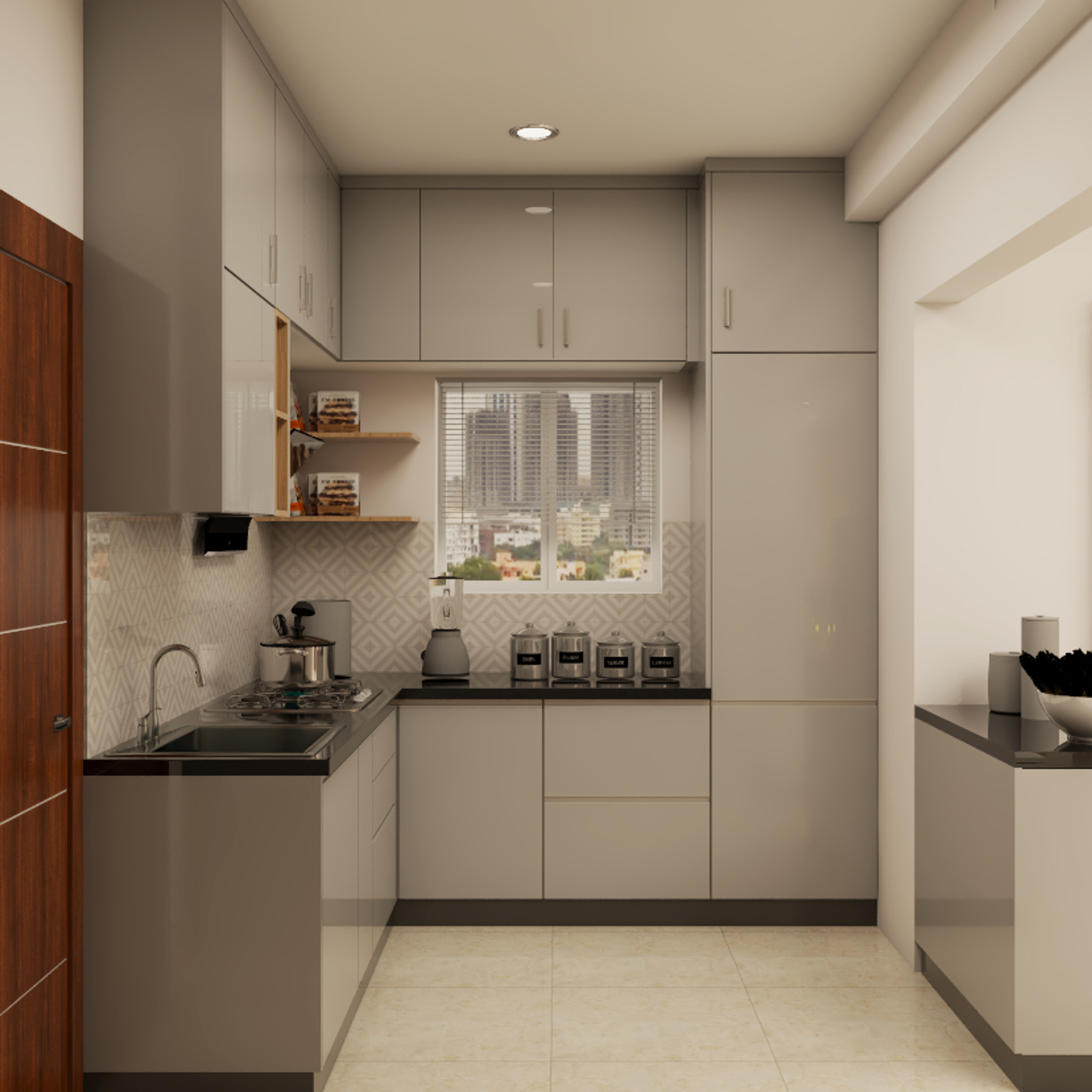 Compact Kitchen with Ample Storage - Livspace