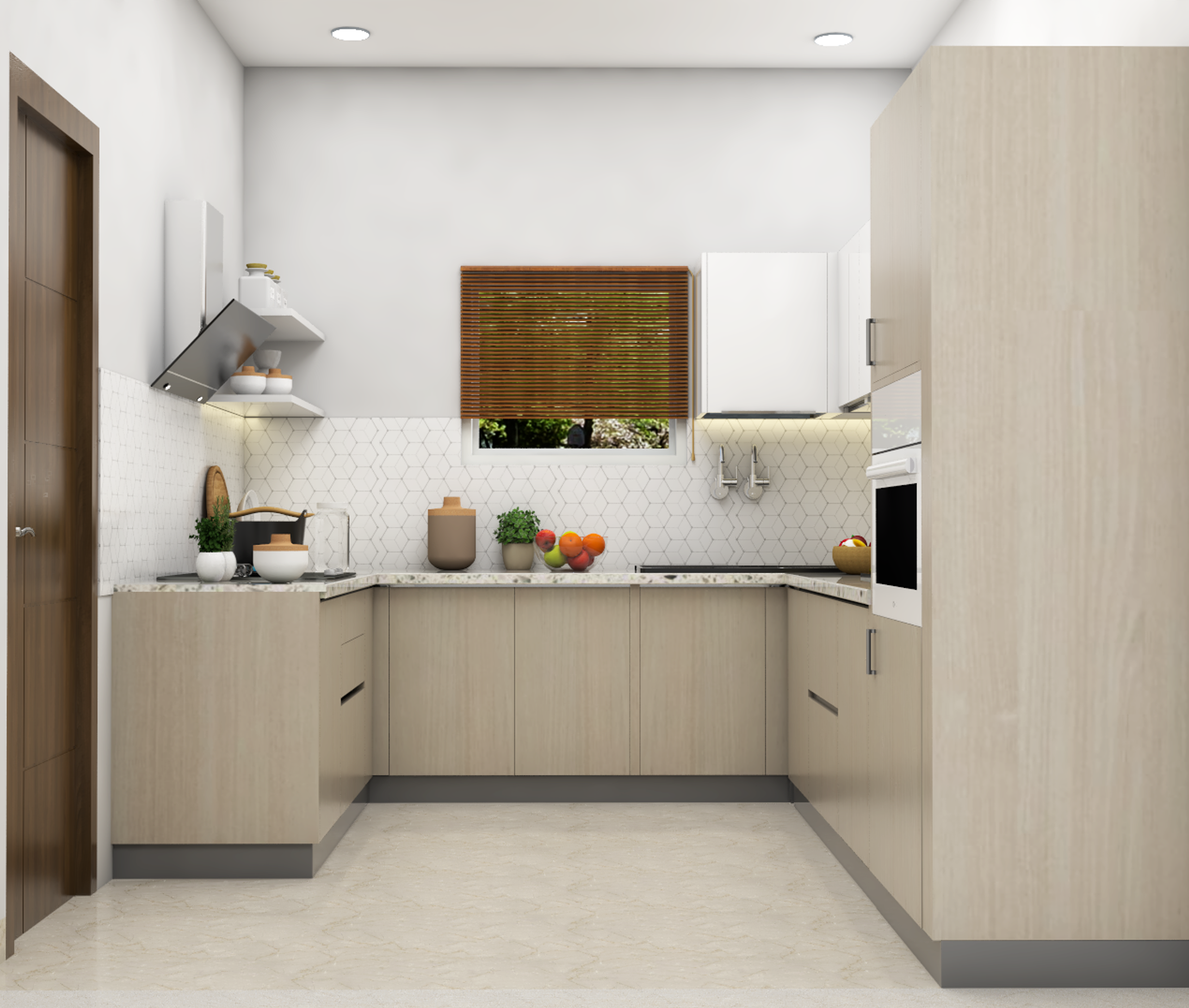 Contemporary U-Shaped Kitchen