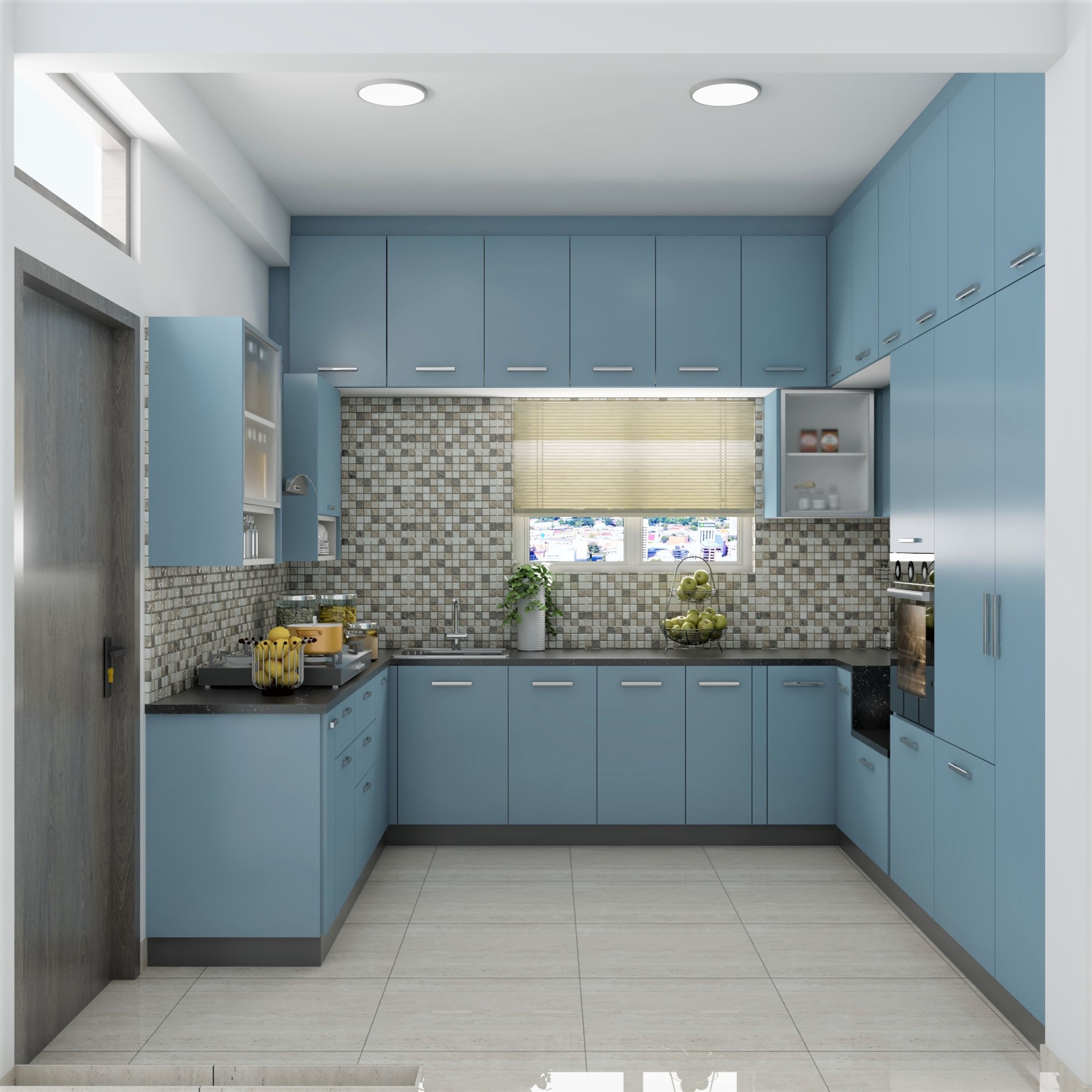 Blue-Toned Aesthetic Kitchen