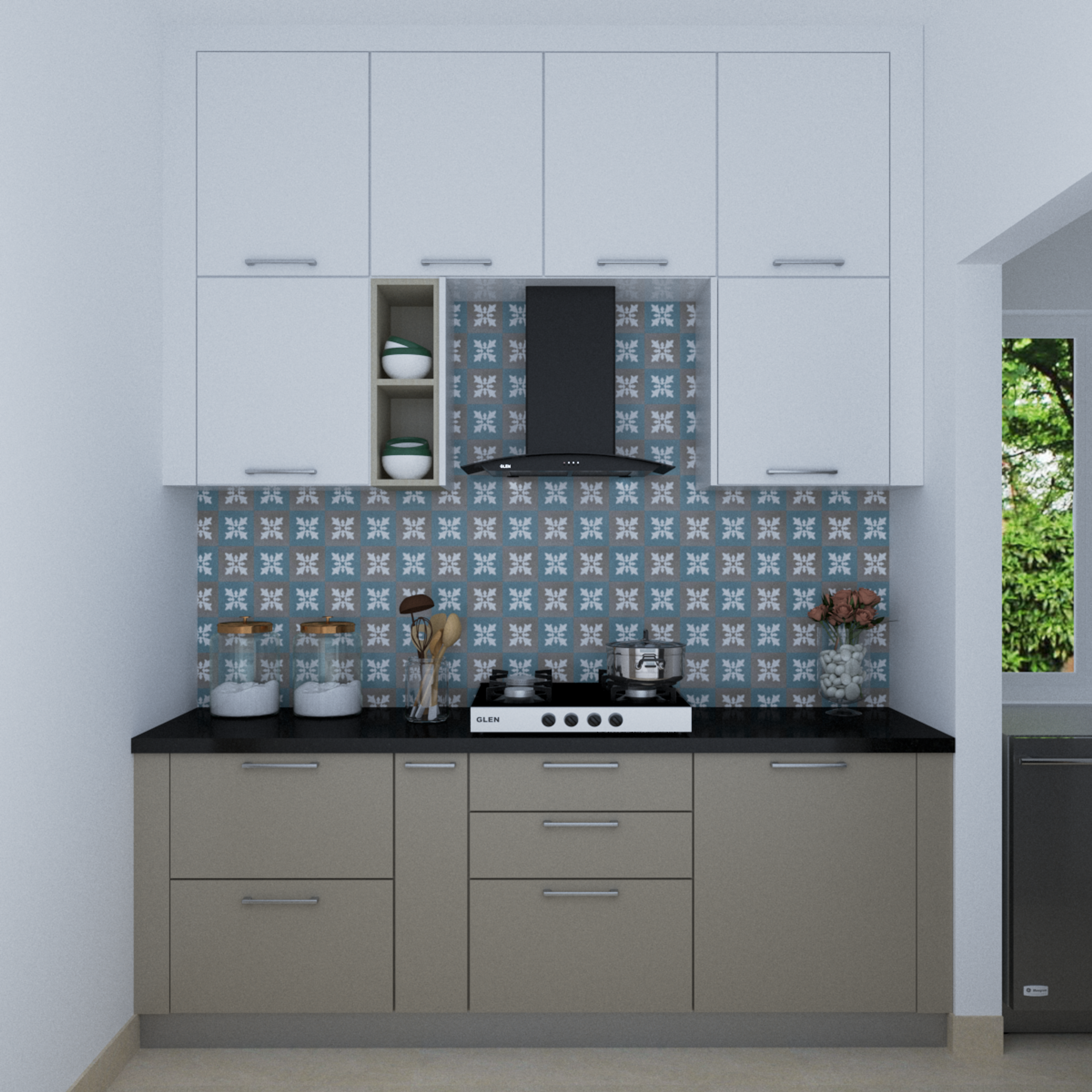 Compact Kitchen with Parallel Design