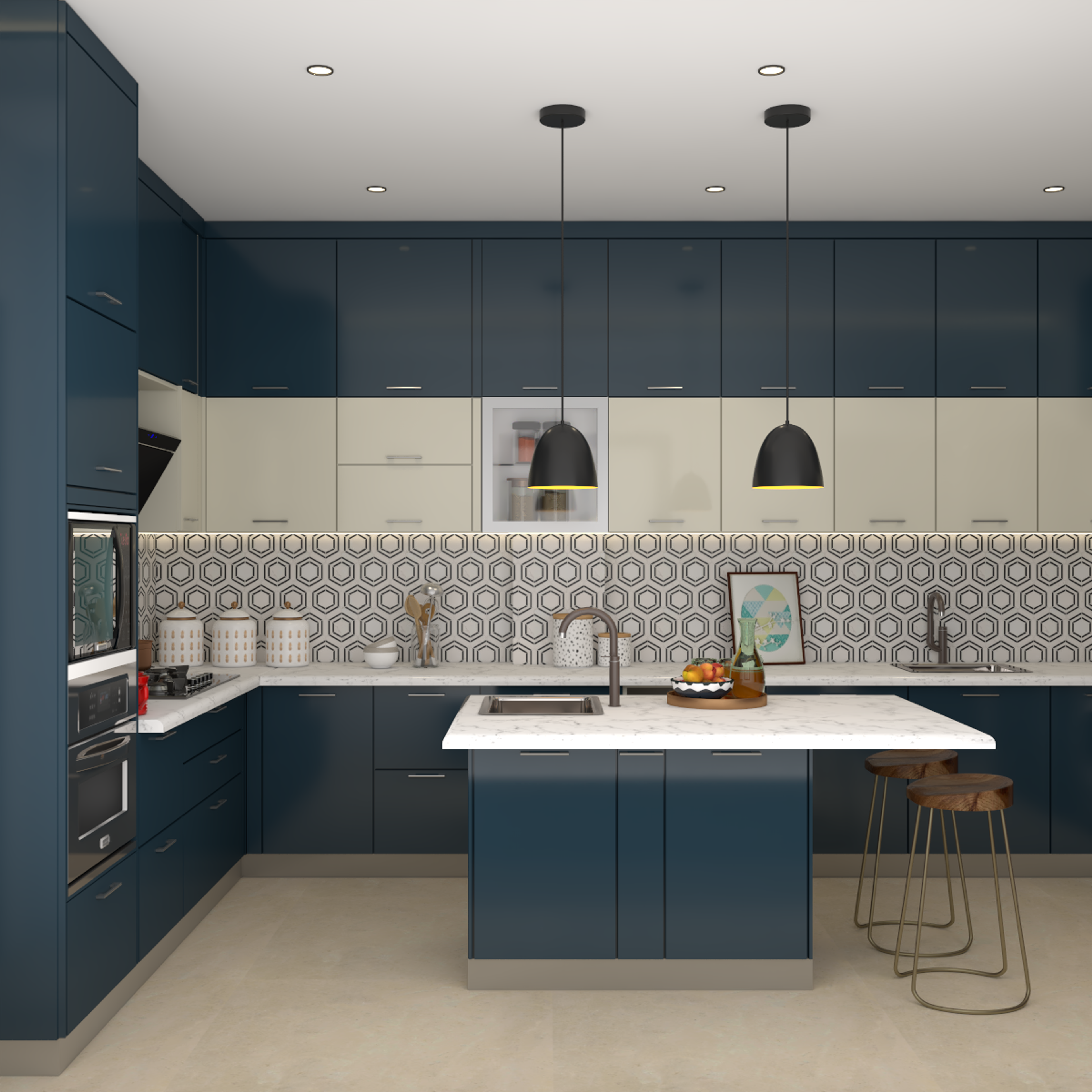 Premium Kitchen with Centre Work Table