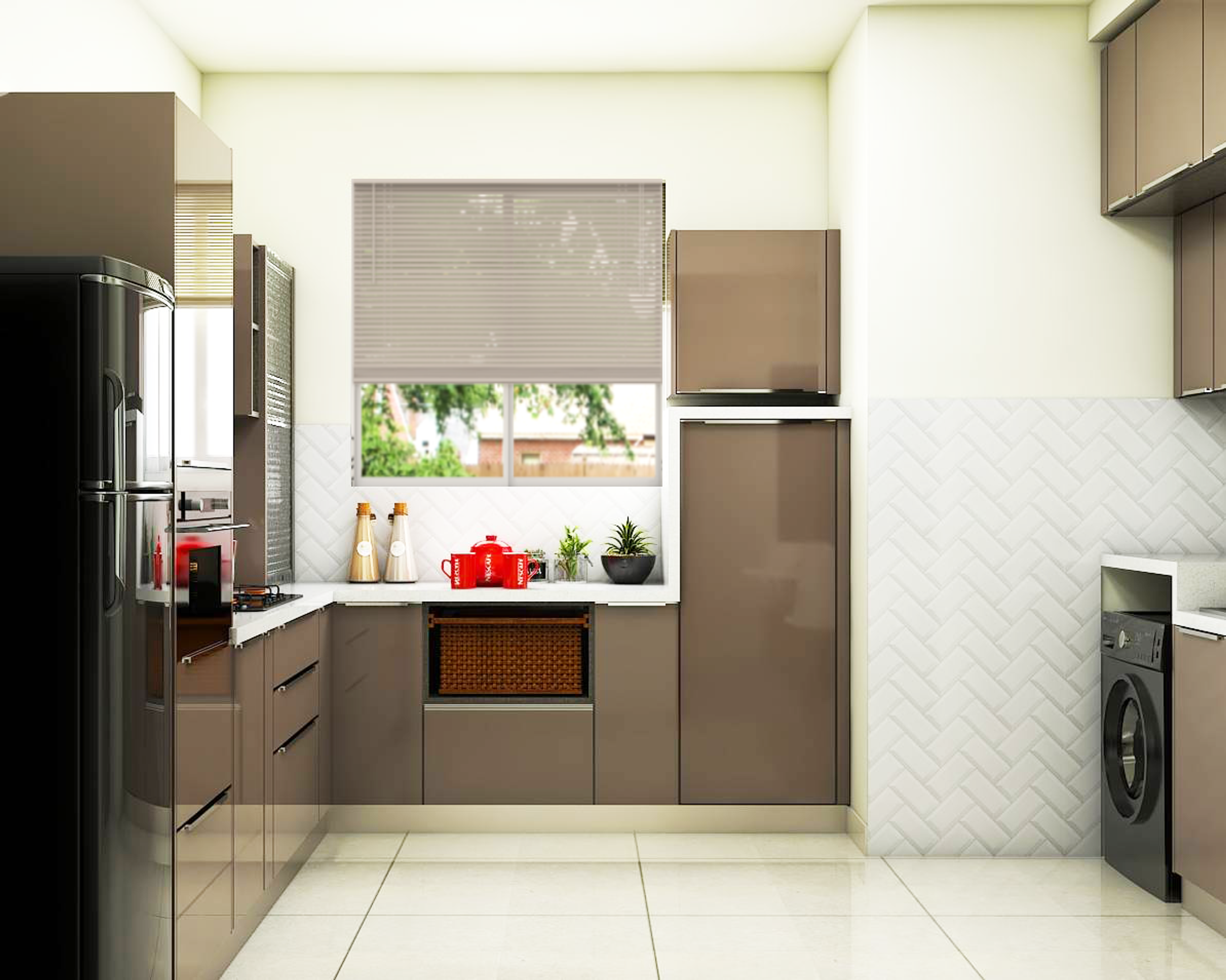 Premium Kitchen with Triangle Design - Livspace