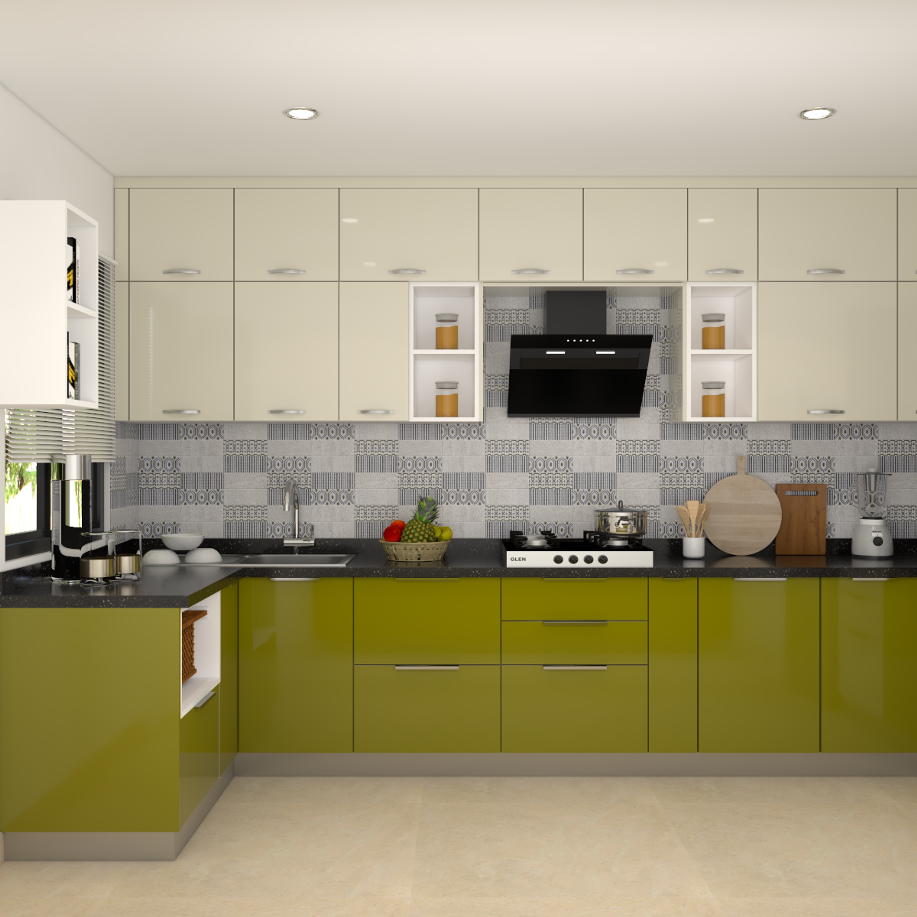 Spacious Kitchen with Subtle Colours