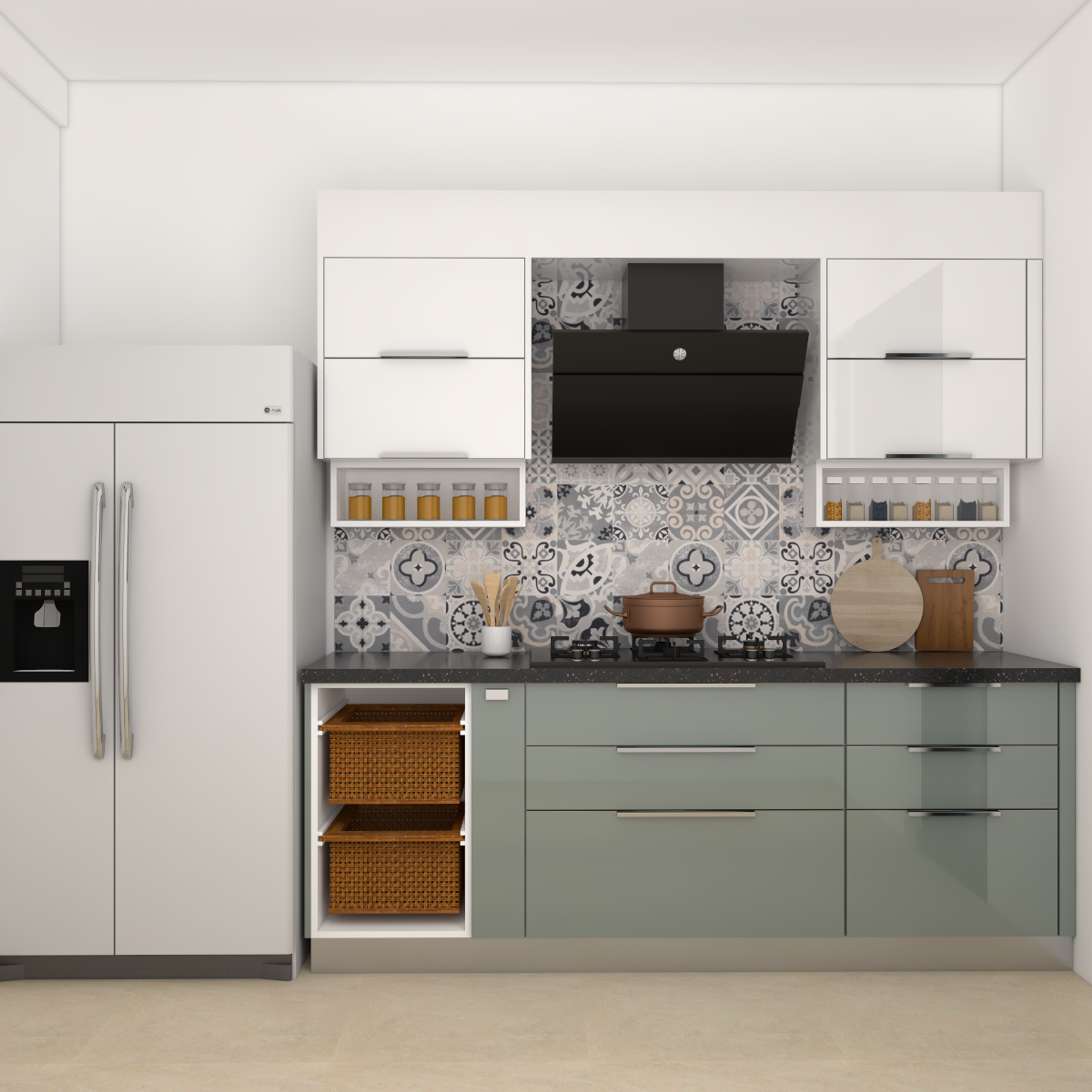 Grey and White Premium Kitchen