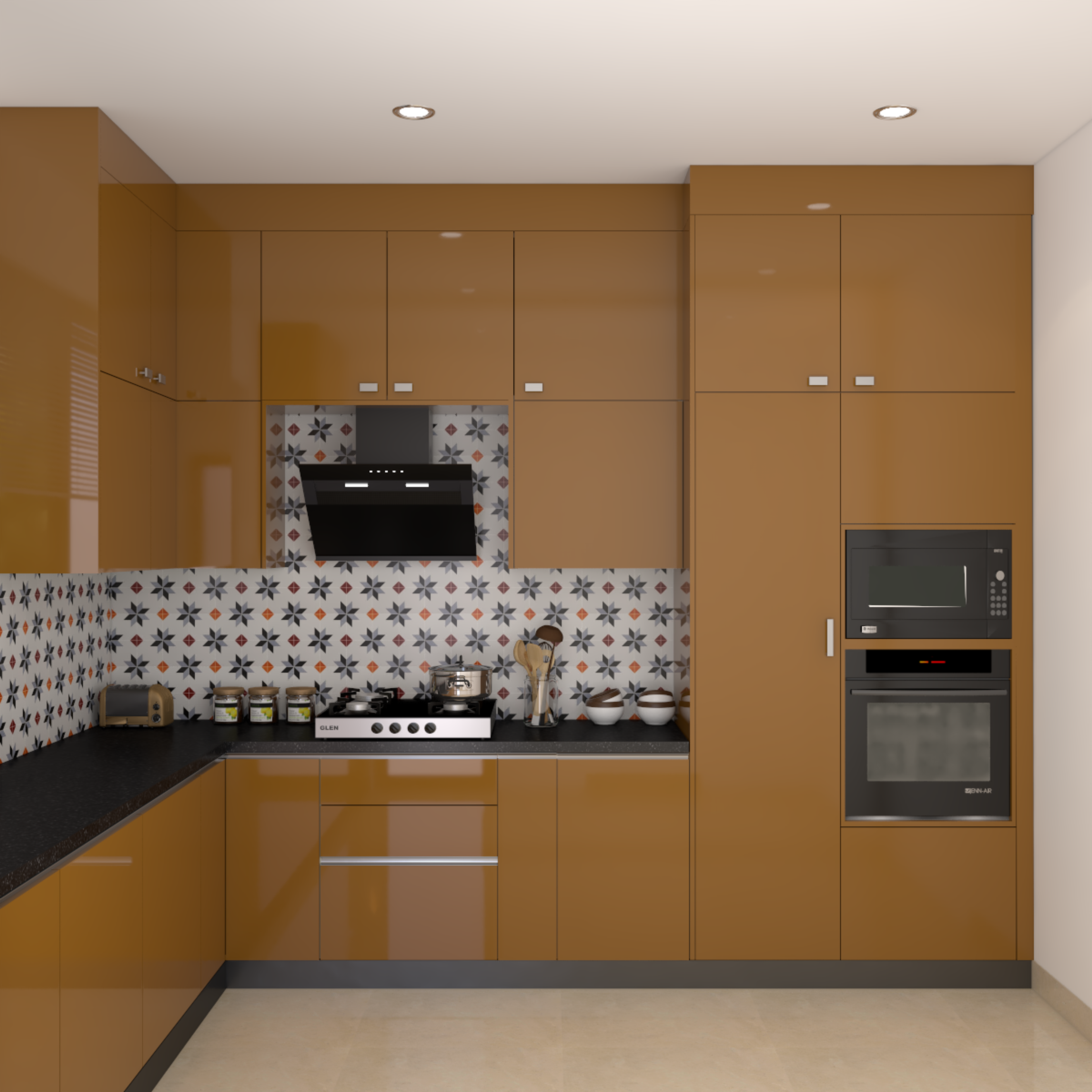Modern Kitchen with Aesthetic Colours