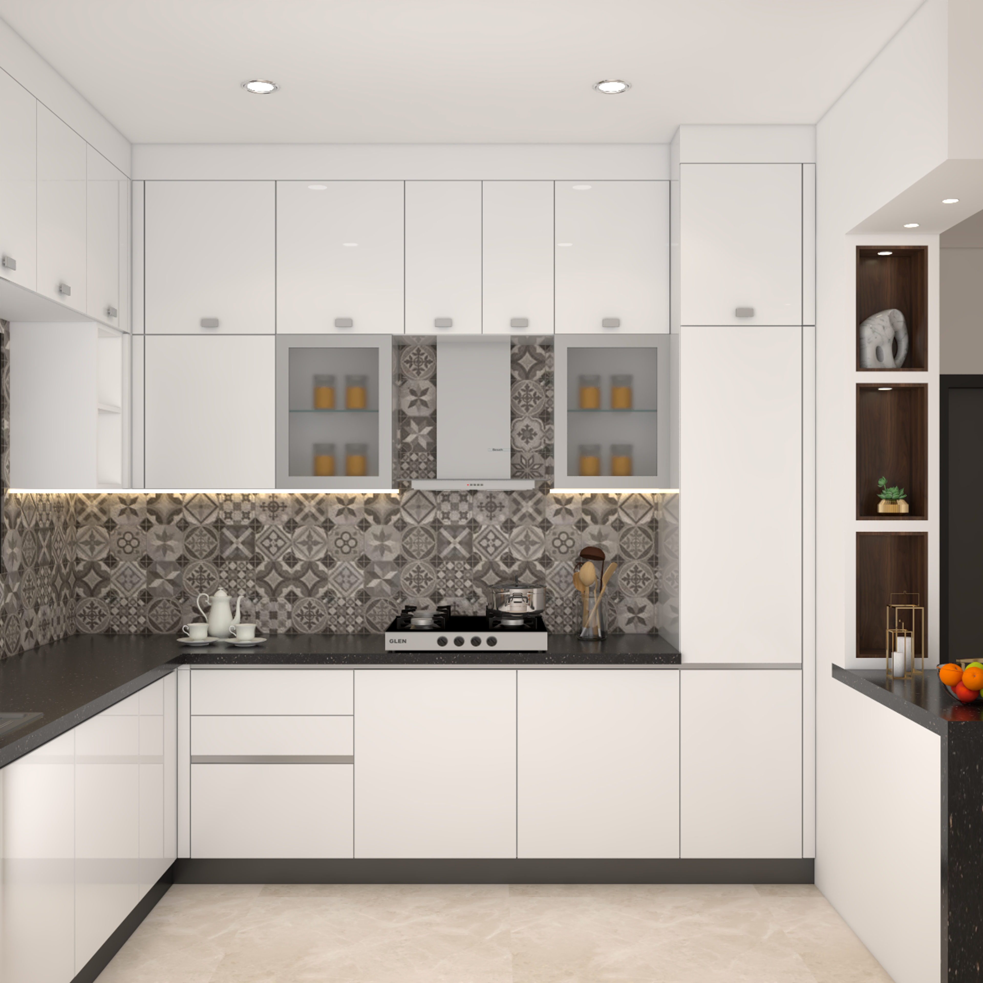 White and Grey Kitchen