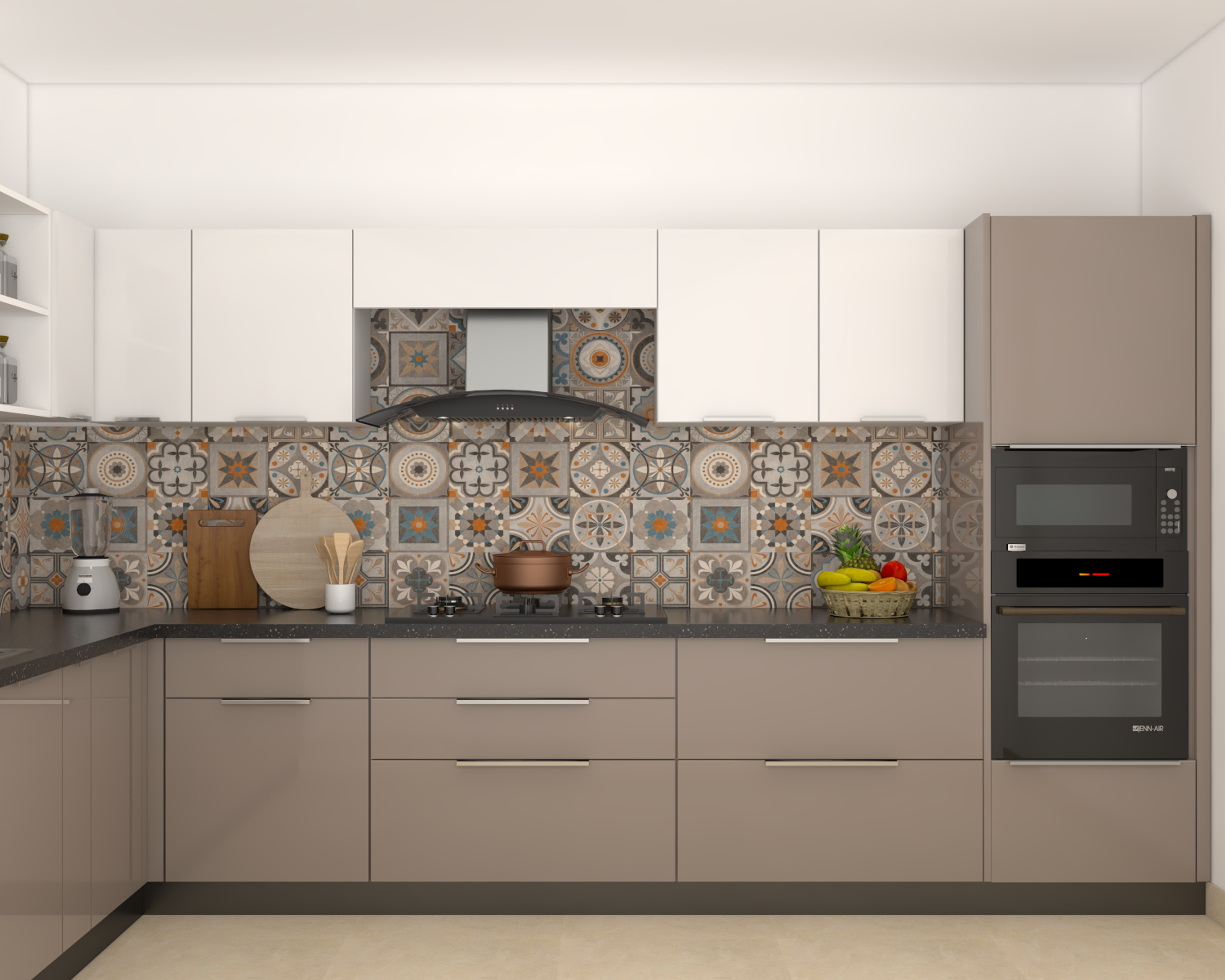 Modern Kitchen with Earthy Shades