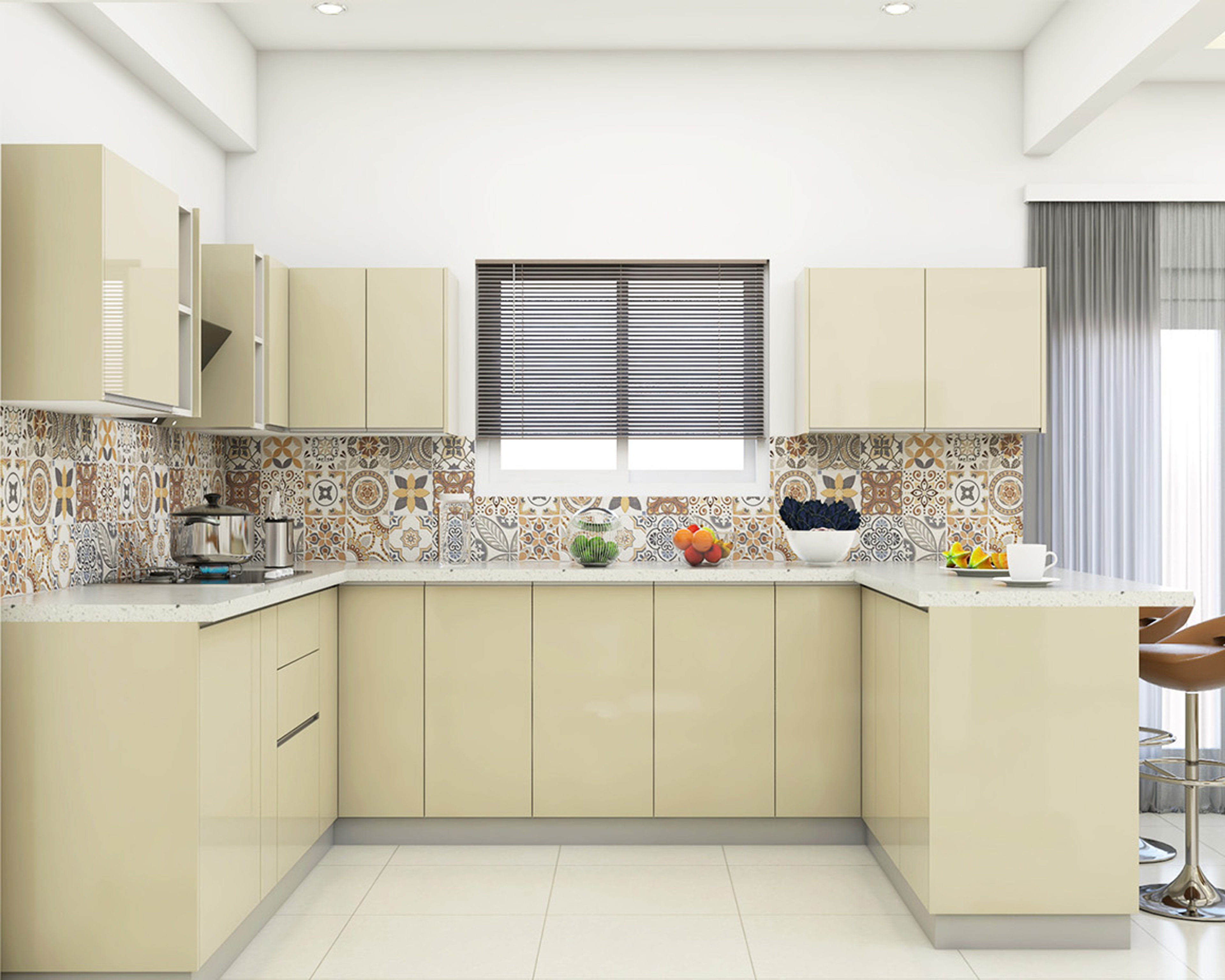 Neutral Toned Kitchen with Breakfast Table