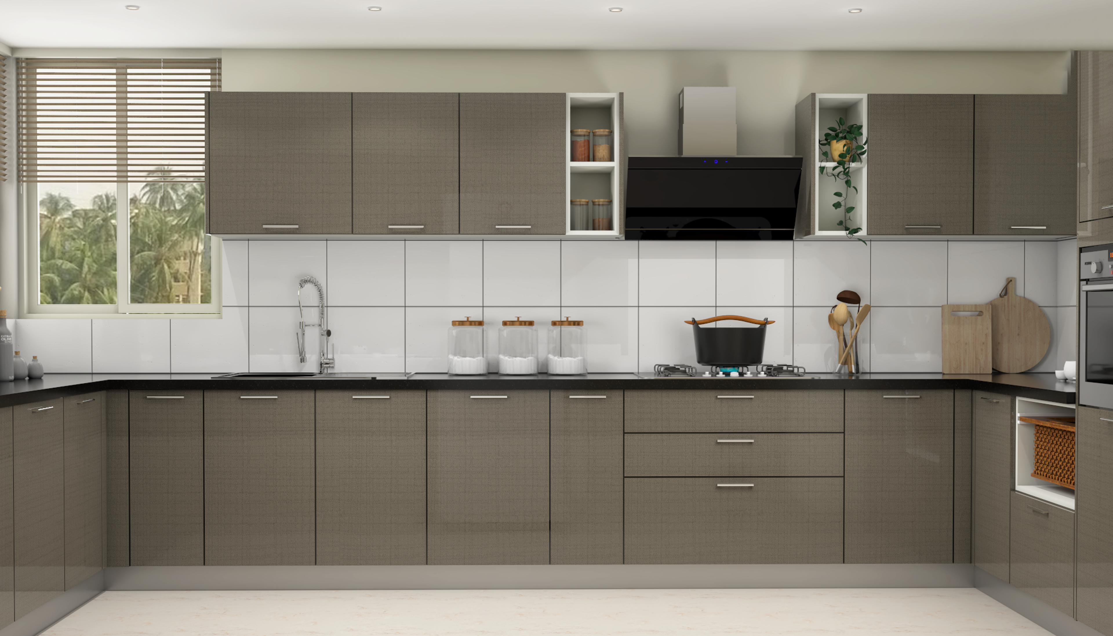 Modern Style Spacious Budget Kitchen