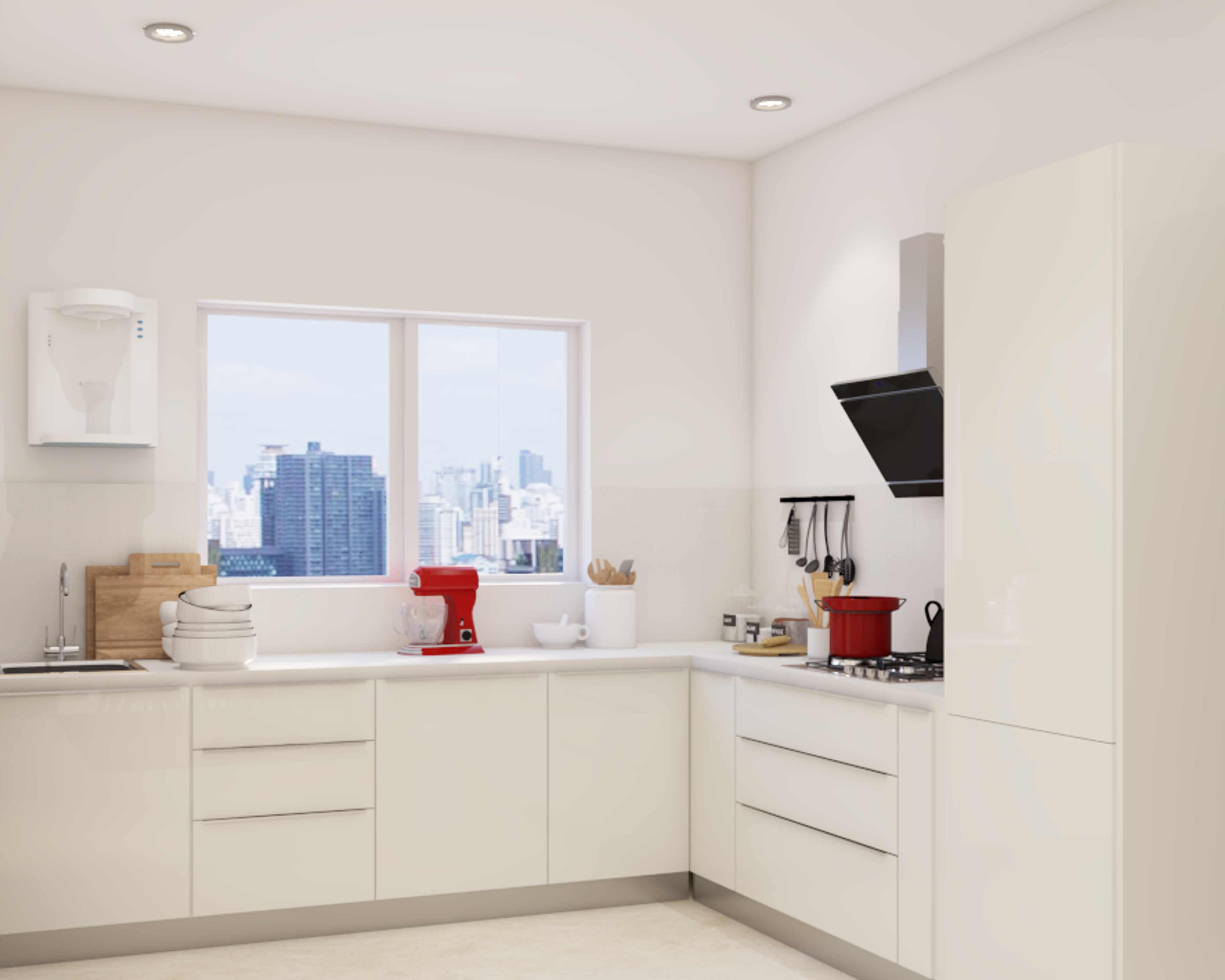 Contemporary Style Compact Budget Modular Kitchen