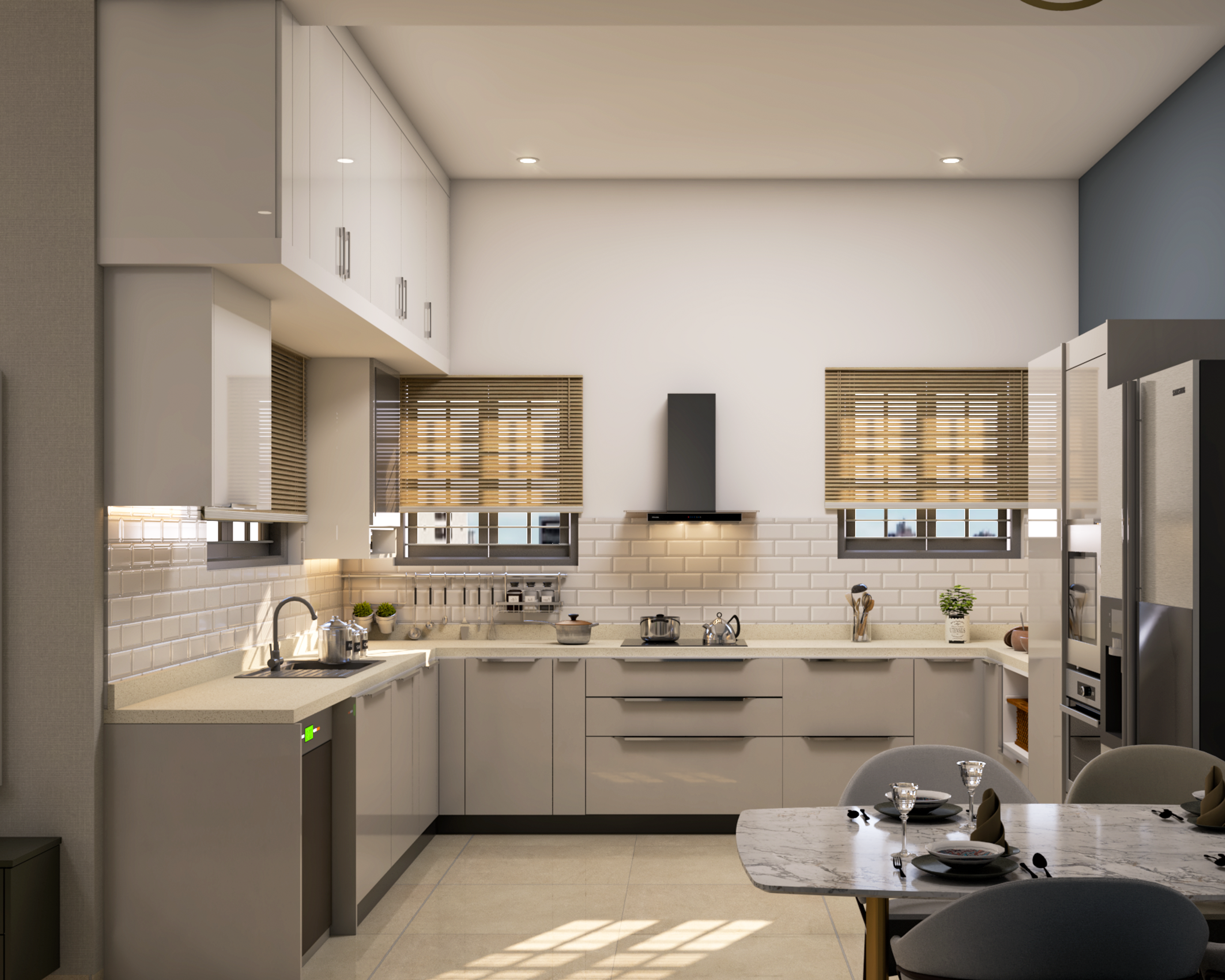 Contemporary-Style Premium Modular Kitchen
