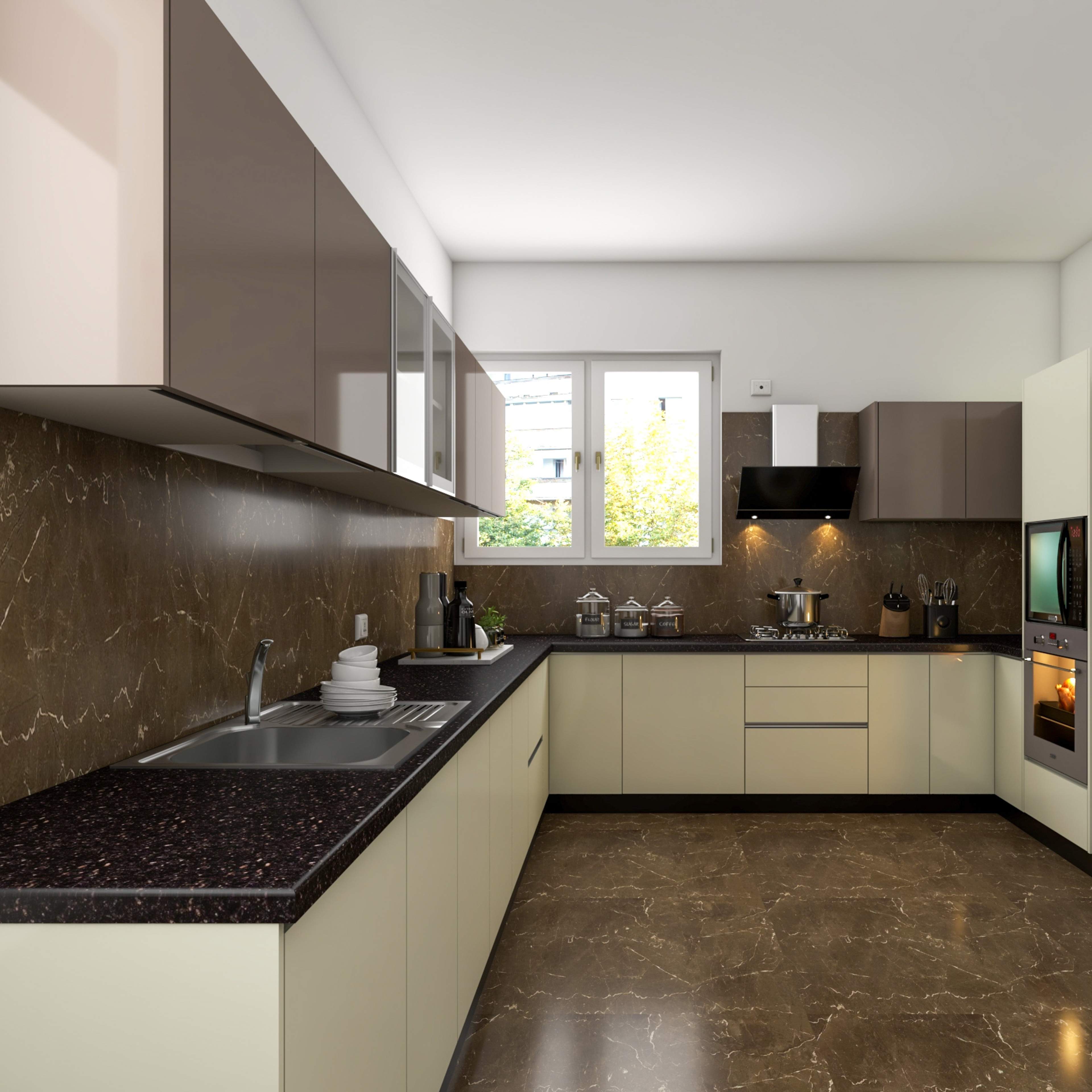 Modern Spacious Modular Kitchen