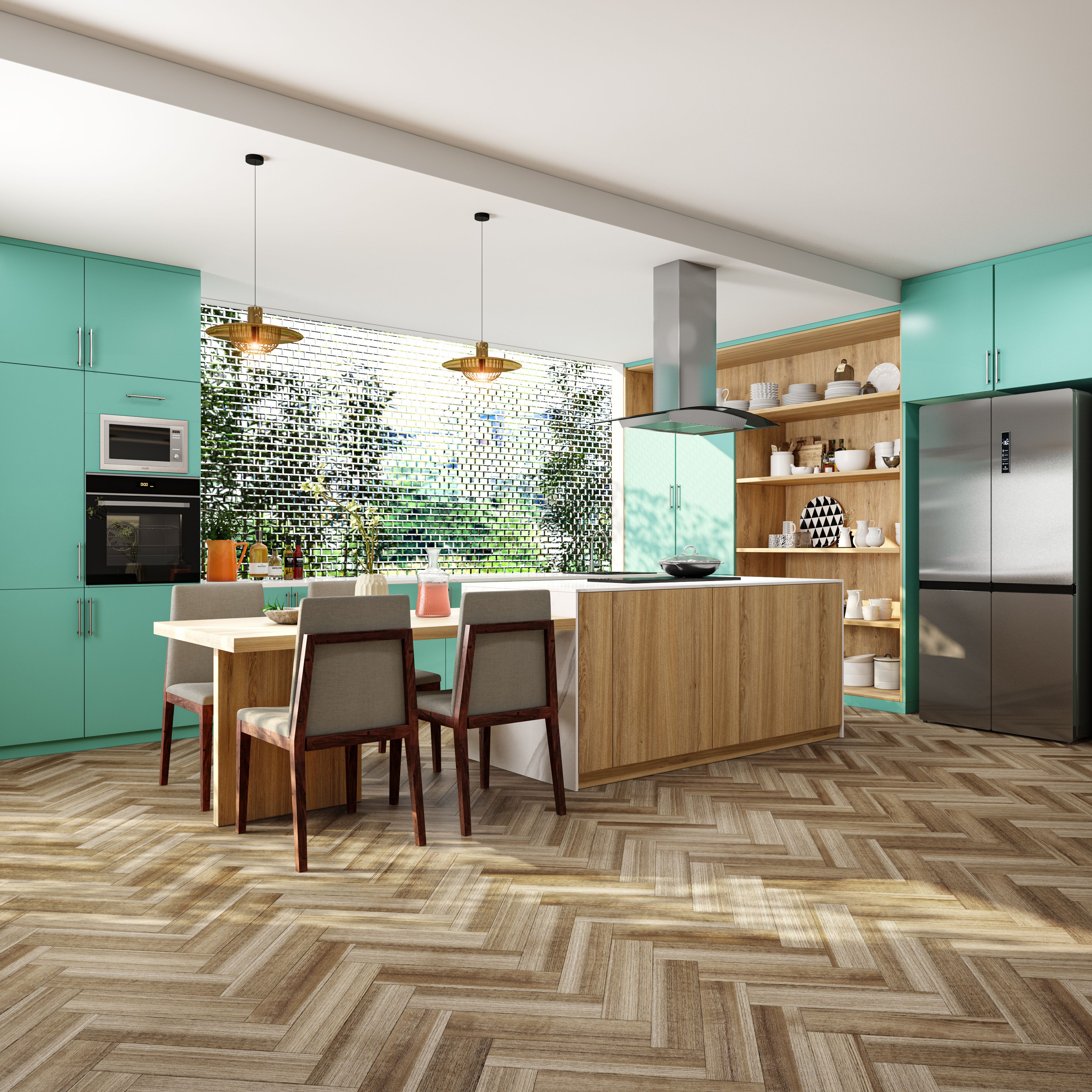 Contemporary Theme Budget Modular Kitchen