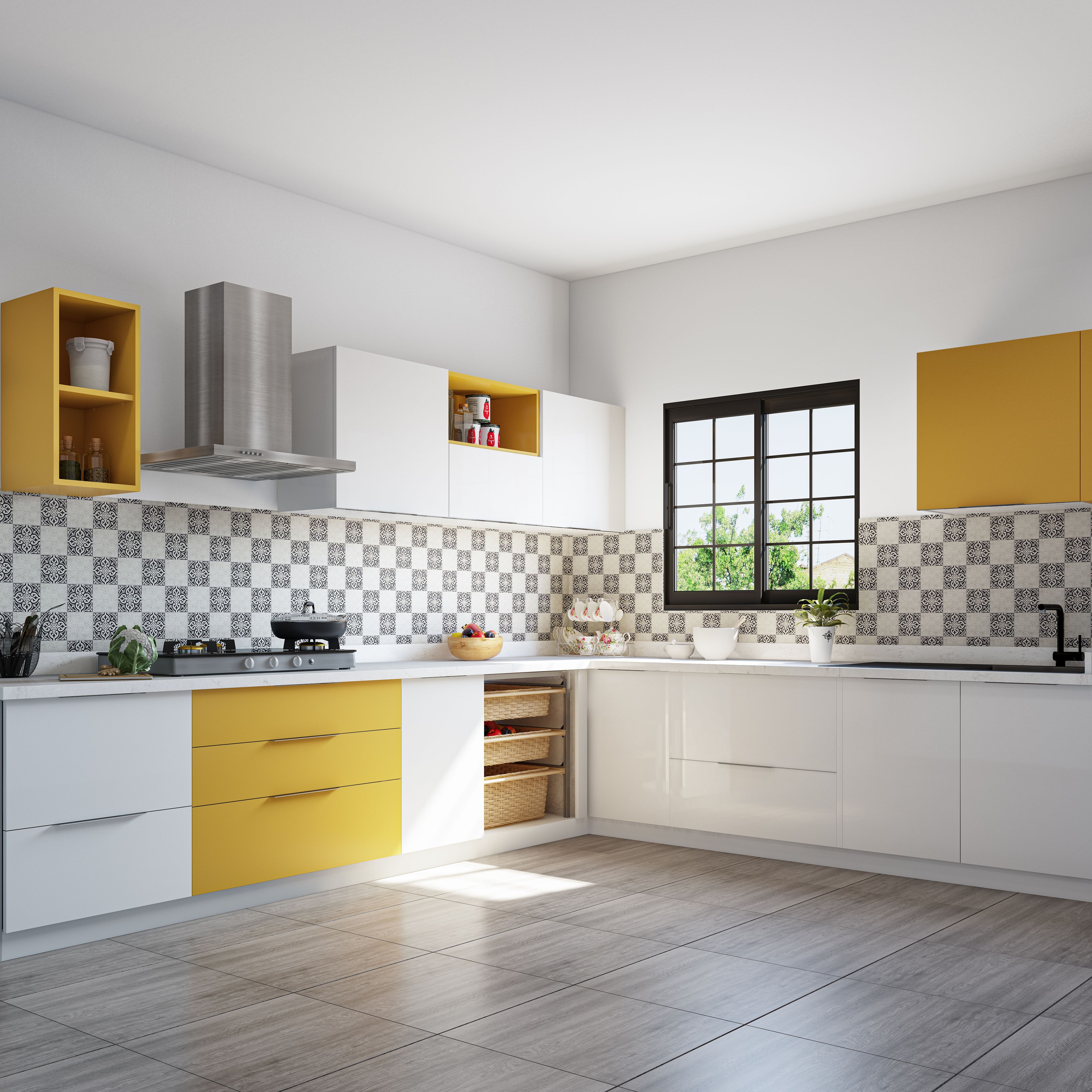 Spacious Contemporary Modular Kitchen