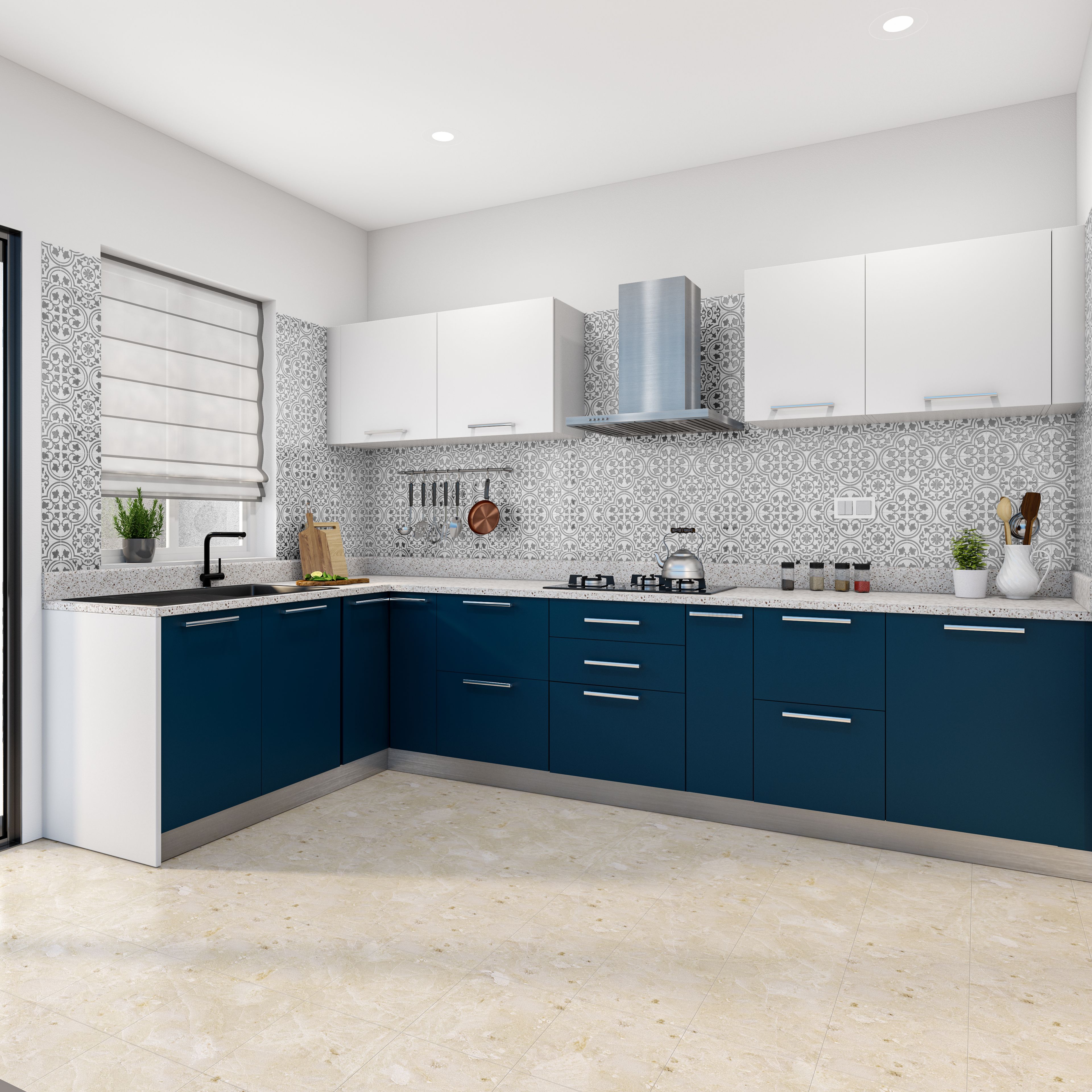 Contemporary Style Modular Kitchen