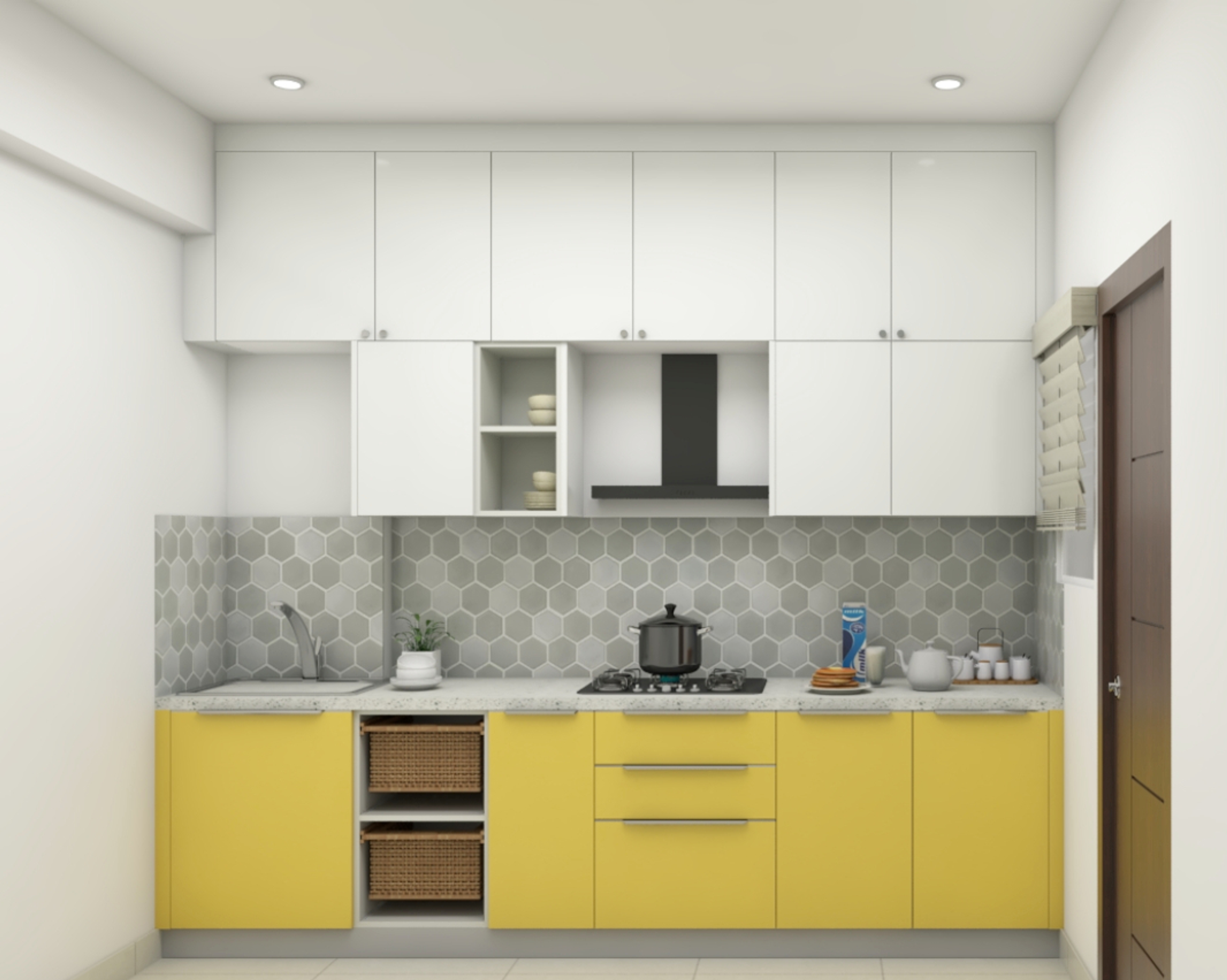 Contemporary Theme Budget Modular Kitchen Design