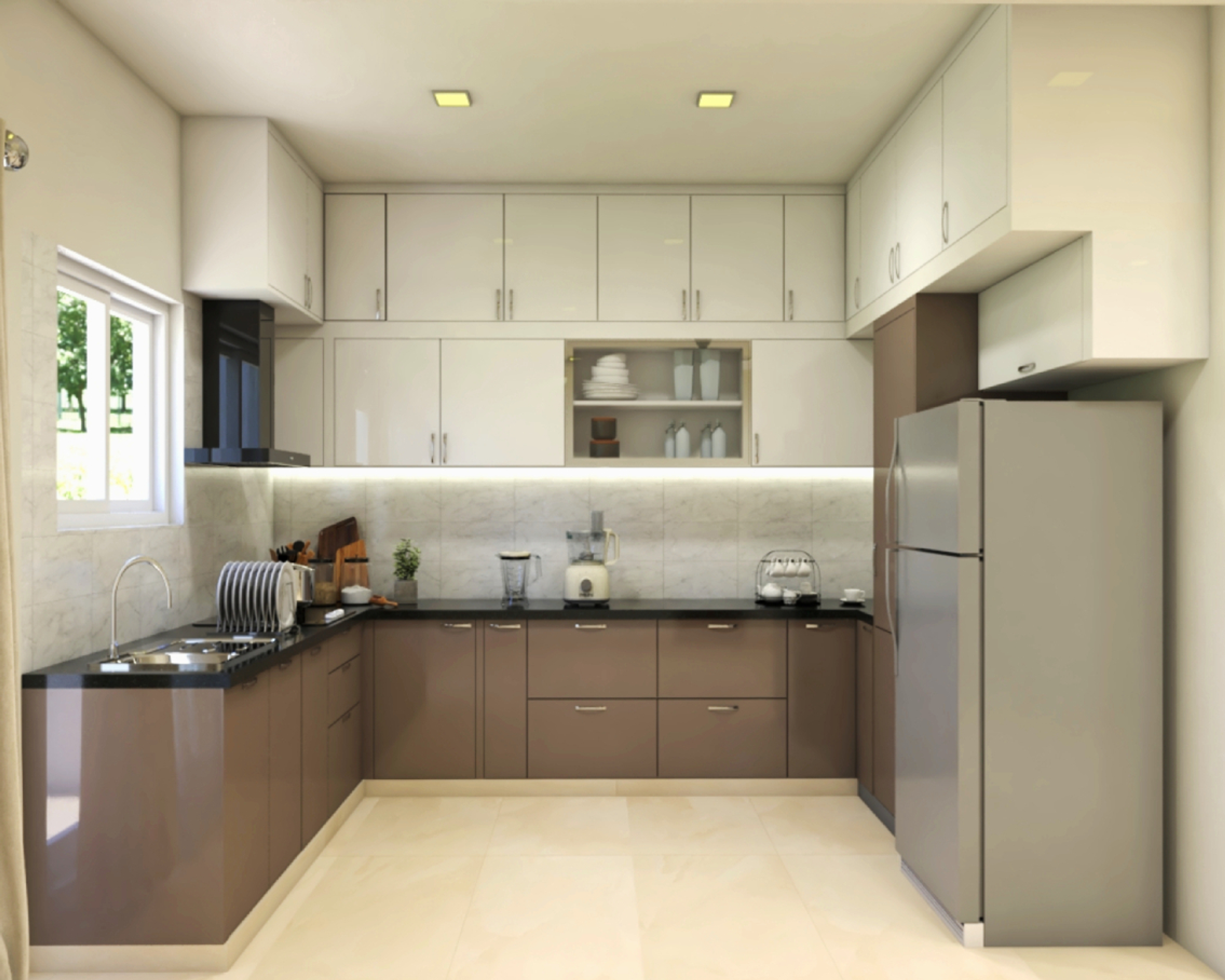 Modern Style Spacious Premium Modular Kitchen Design