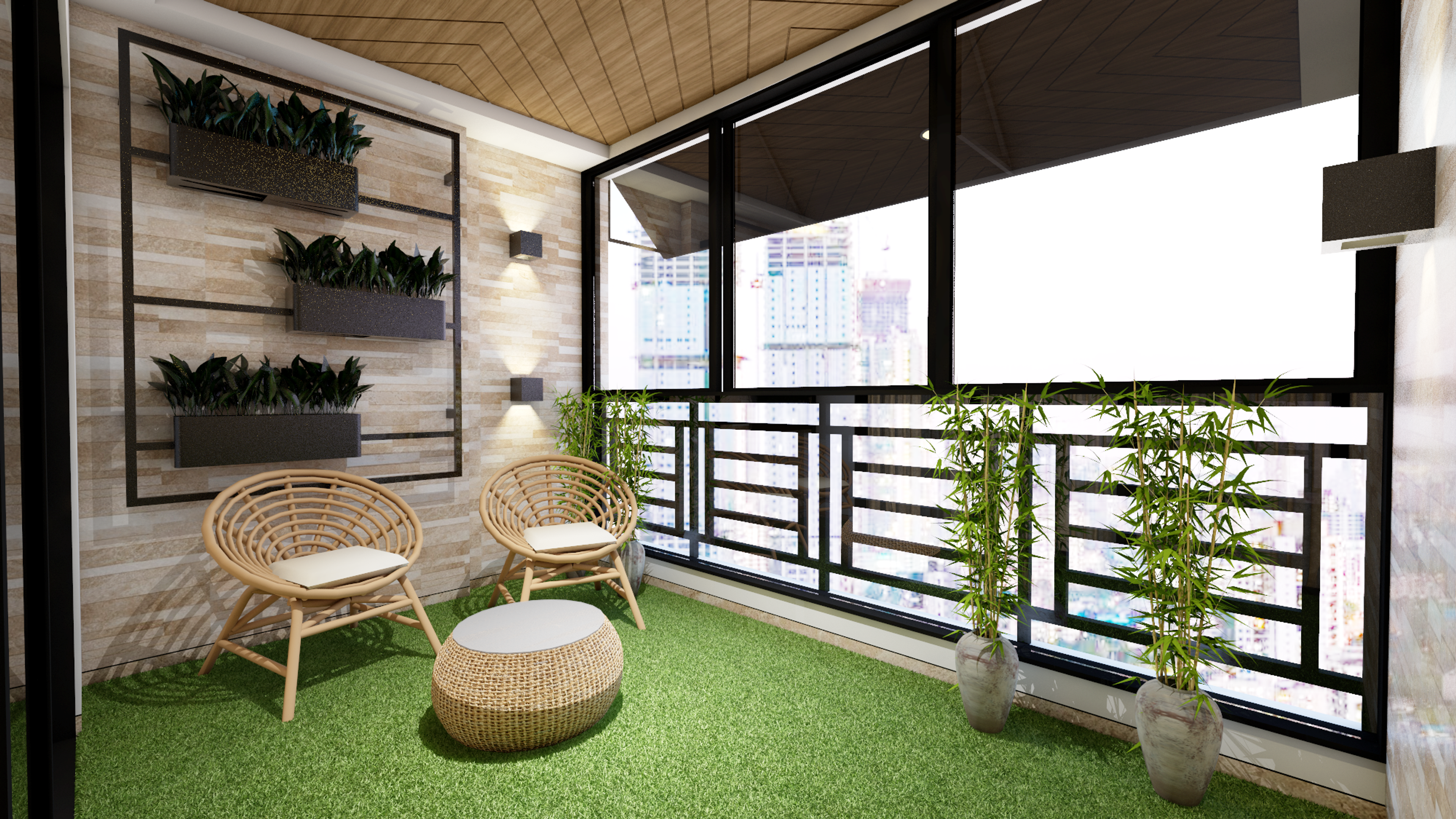 Cosy Spacious Balcony Design