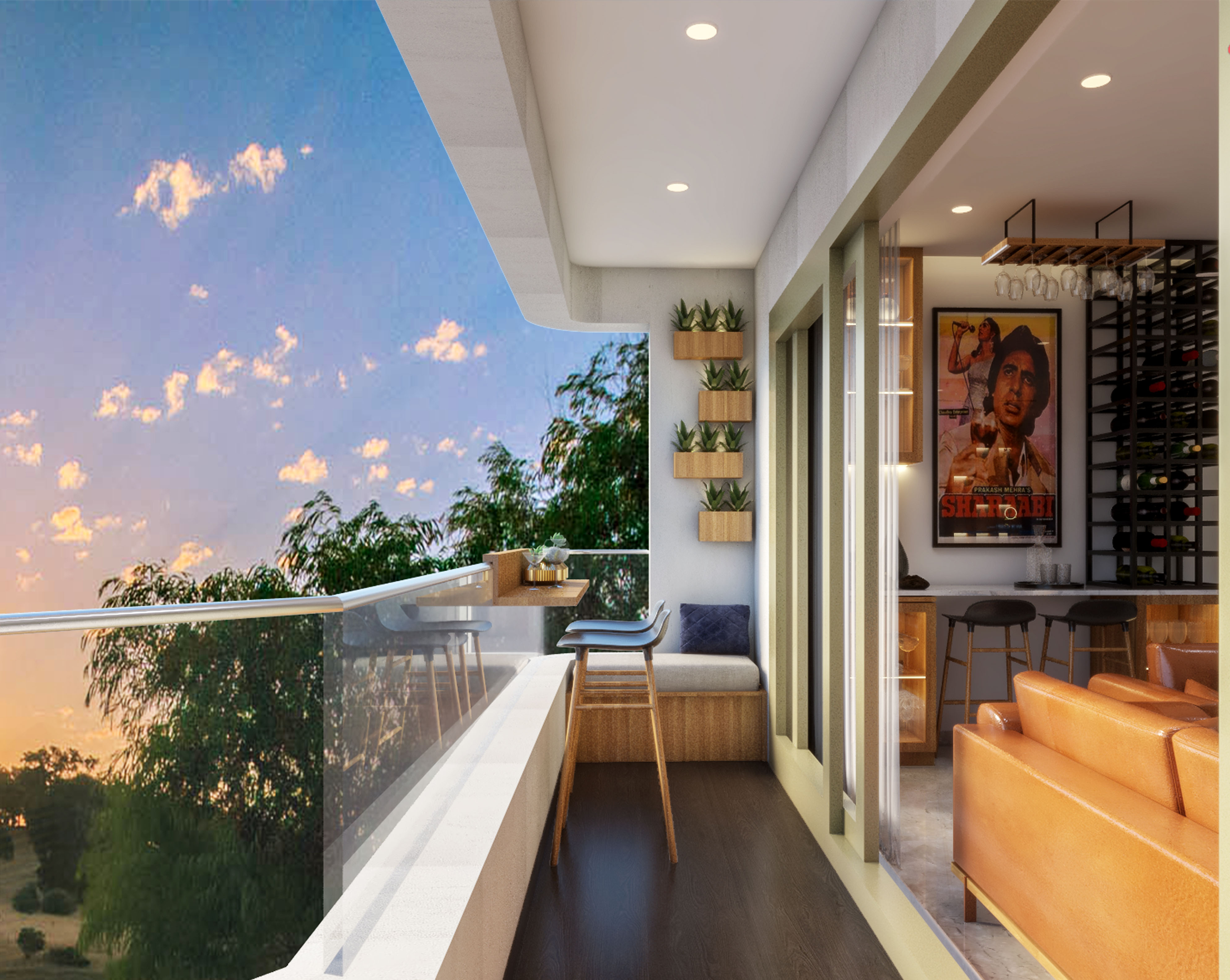 Spacious Balcony Design