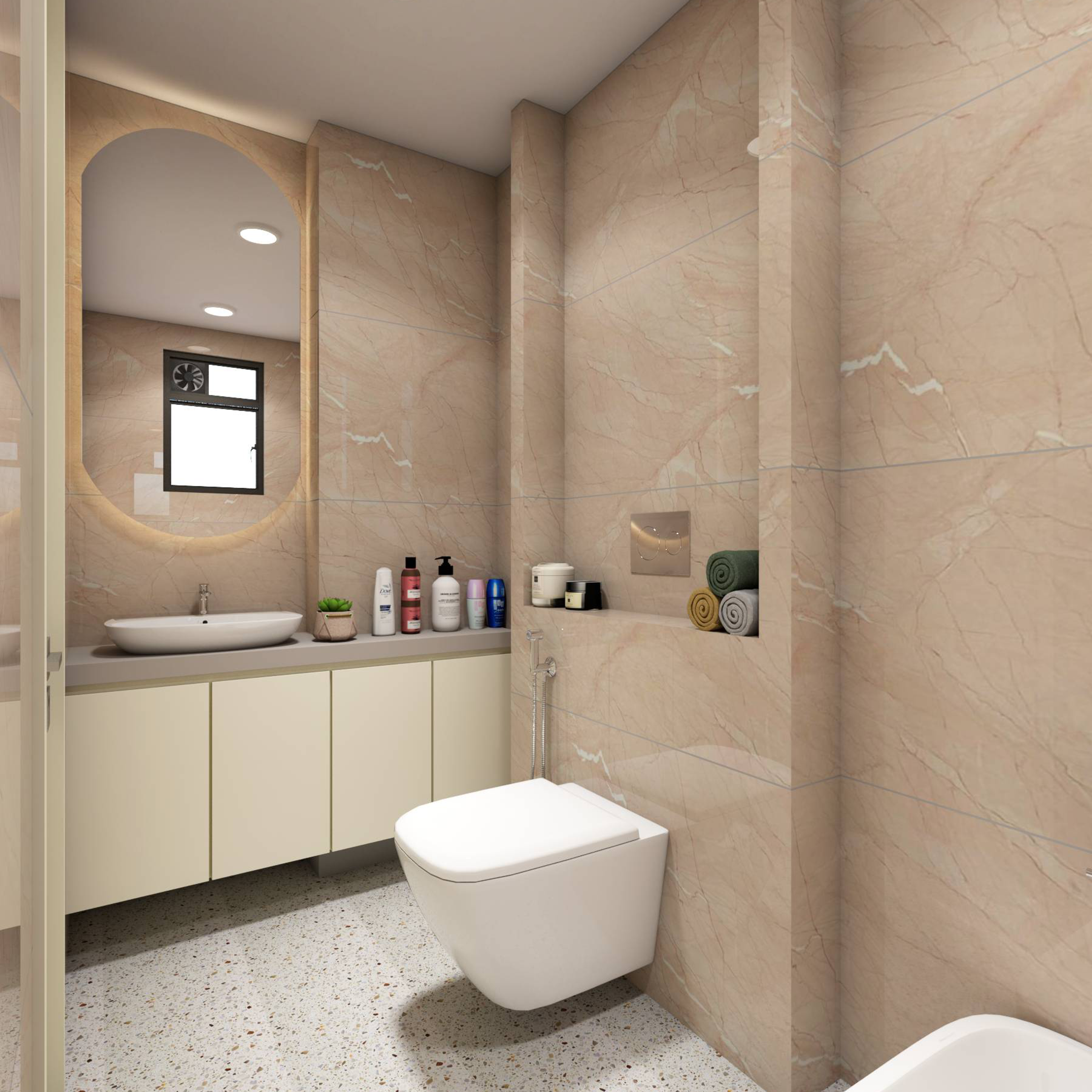 Spacious Bath Space With Bathtub - Livspace