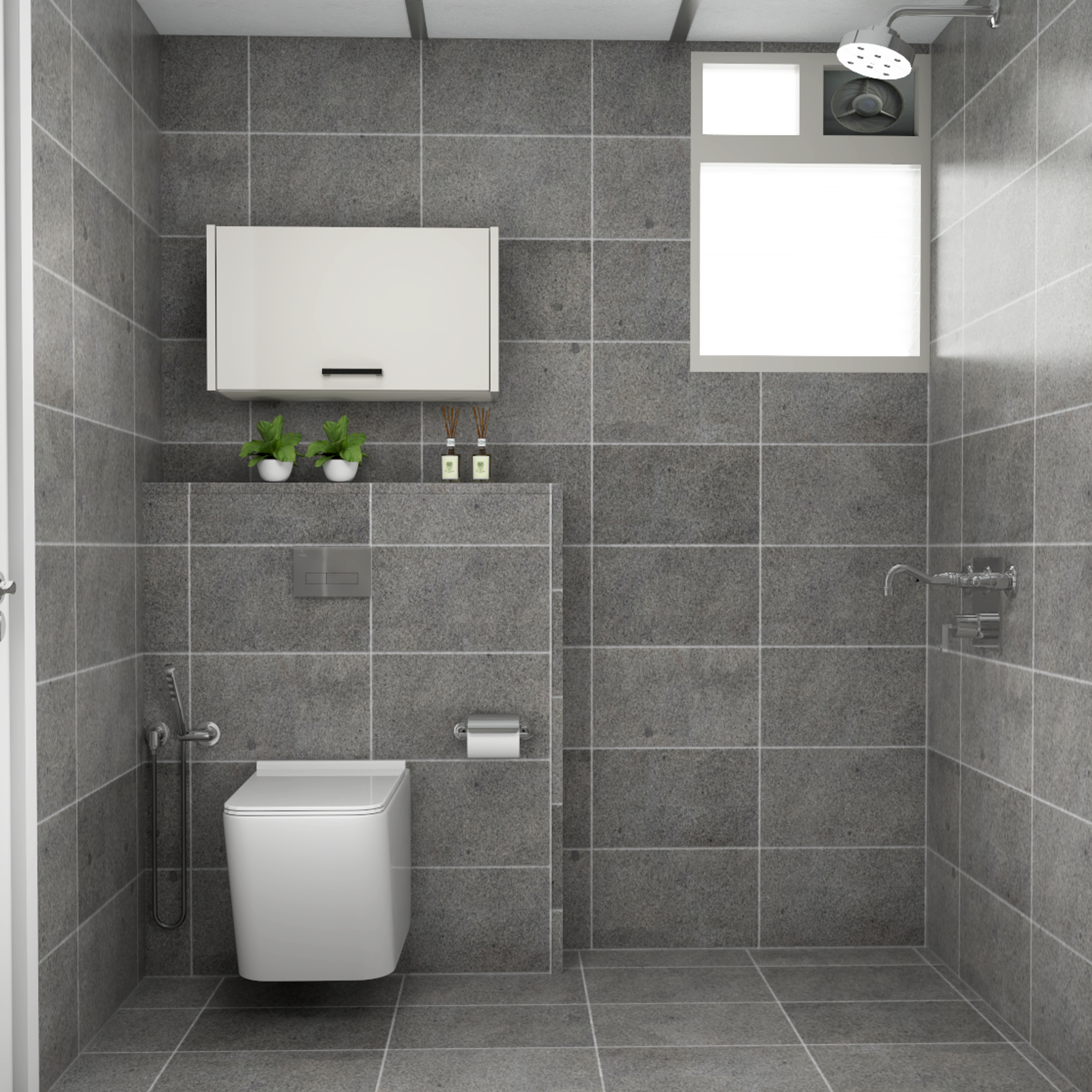 Spacious Well Lit Bath Space