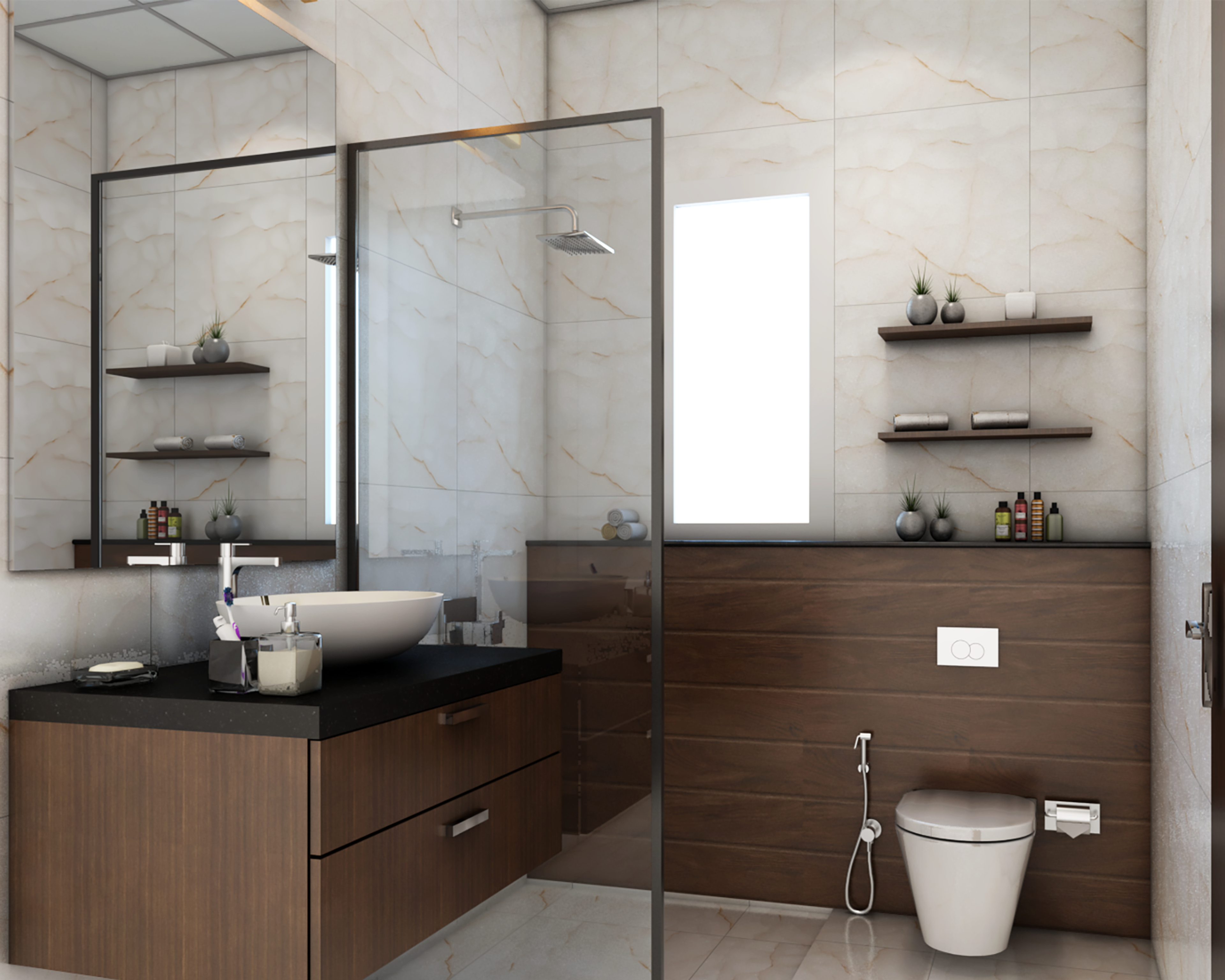 Compact Bath Space Design