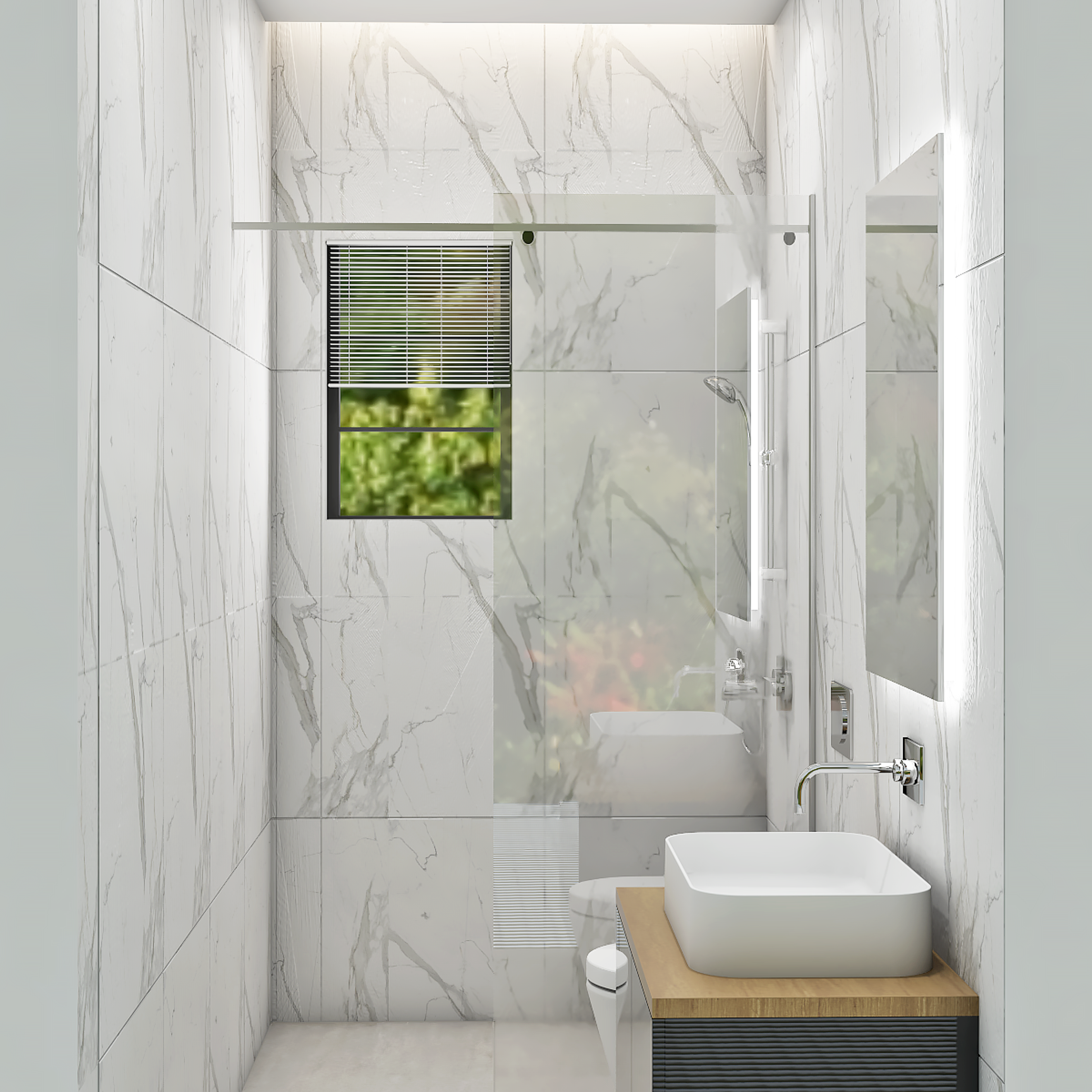 Easy To Maintain Modern Bathroom