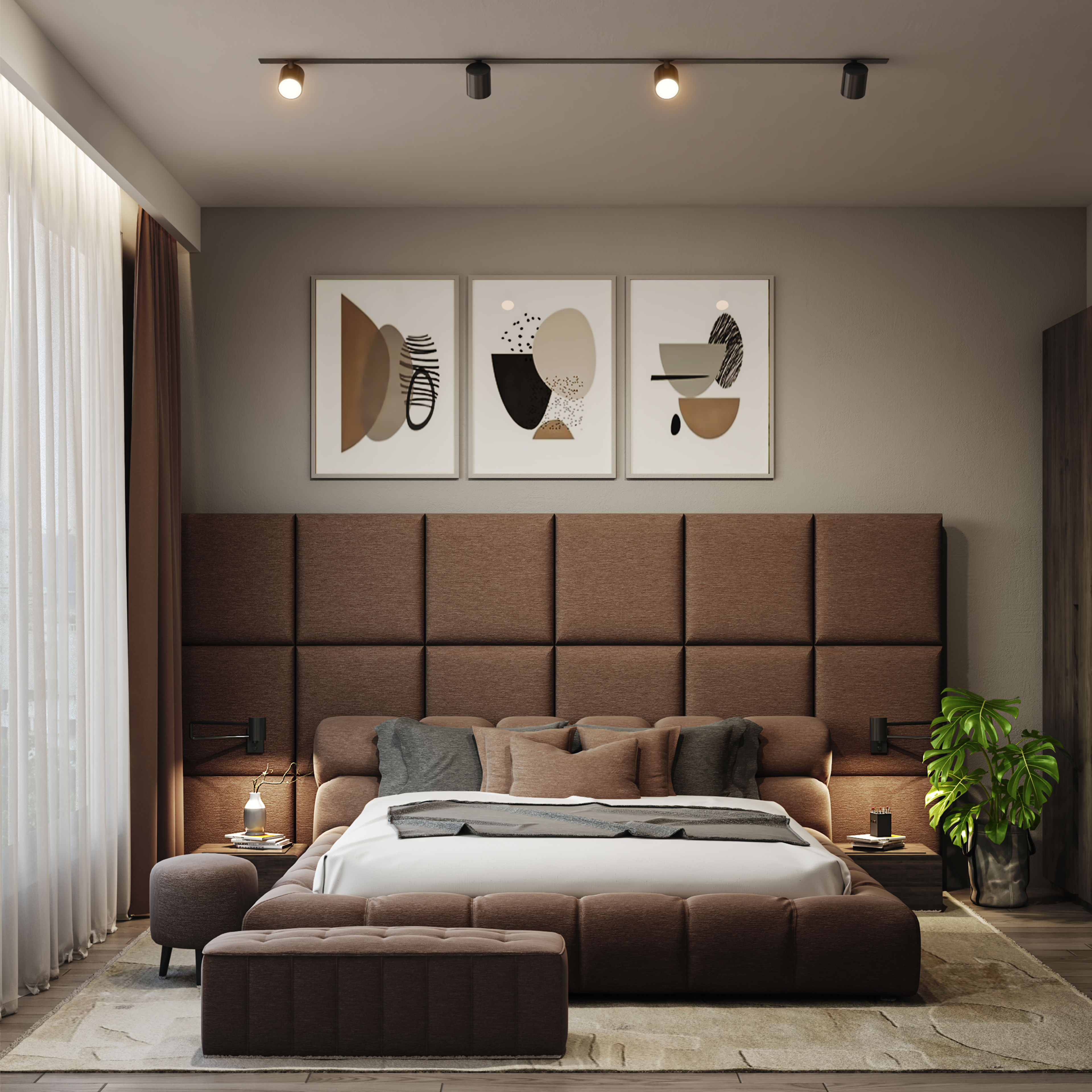 Convenient Minimal Styled Spacious Master Bedroom