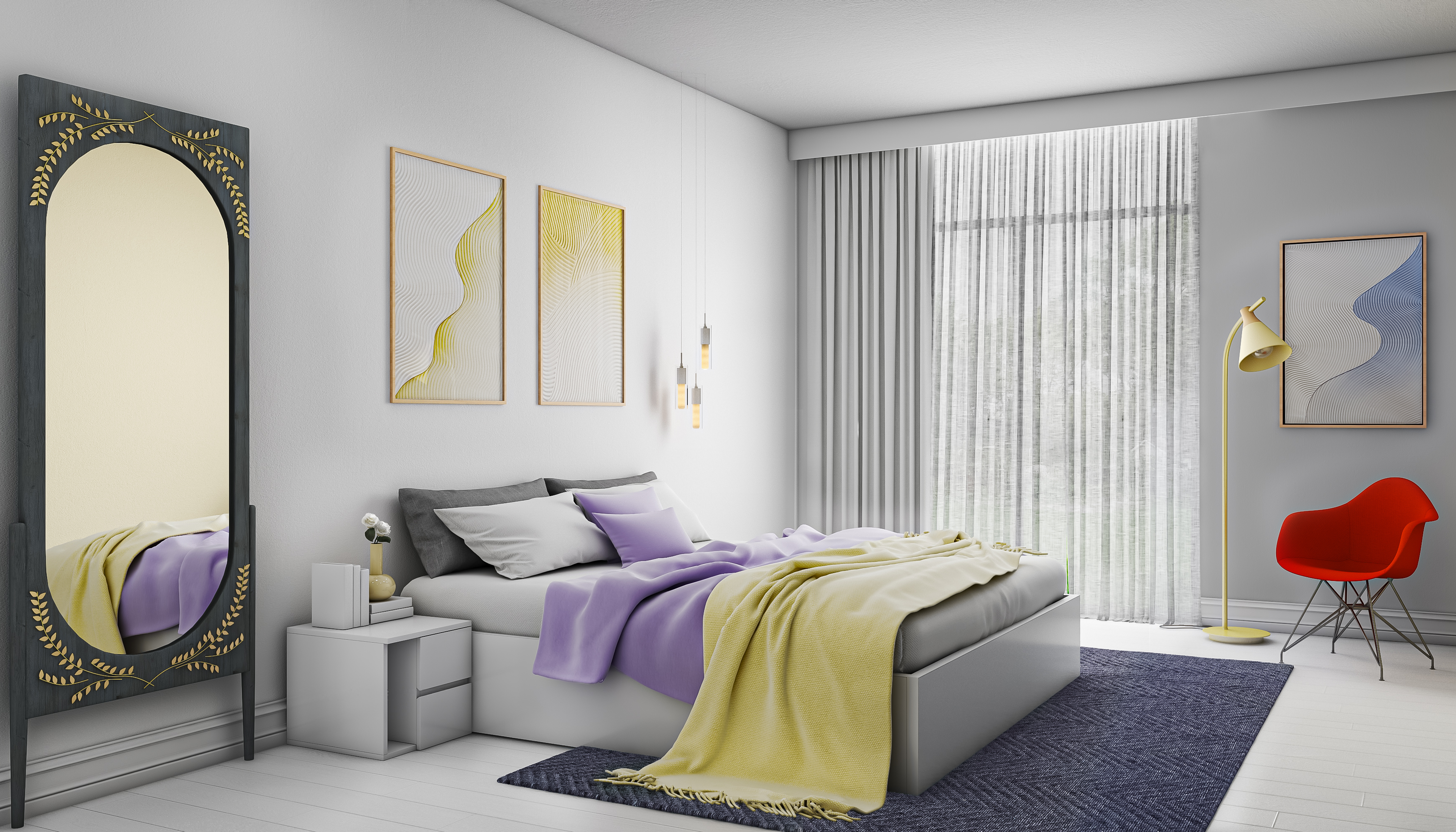 Spacious Modern Master Bedroom