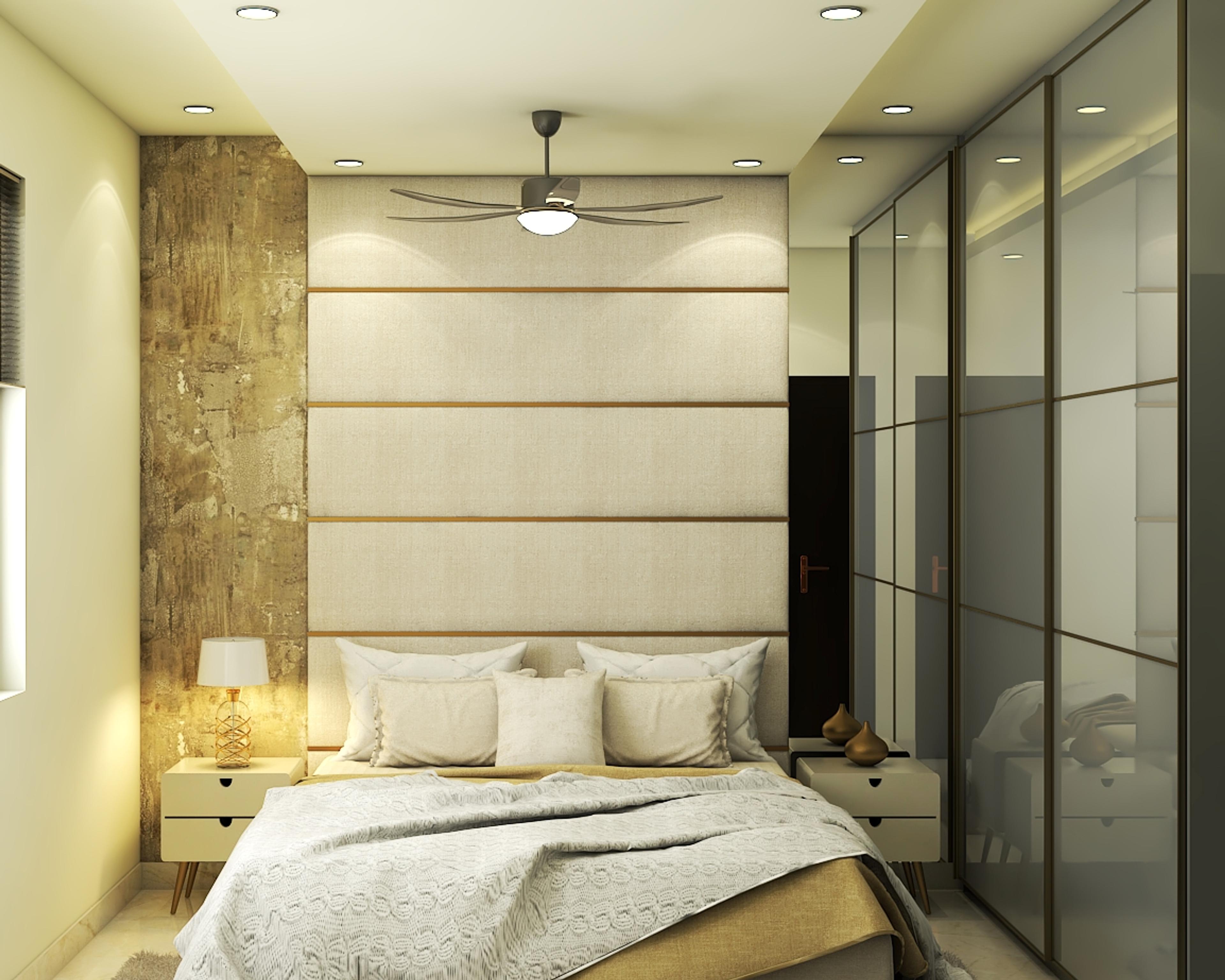 Minimal Compact Master Bedroom