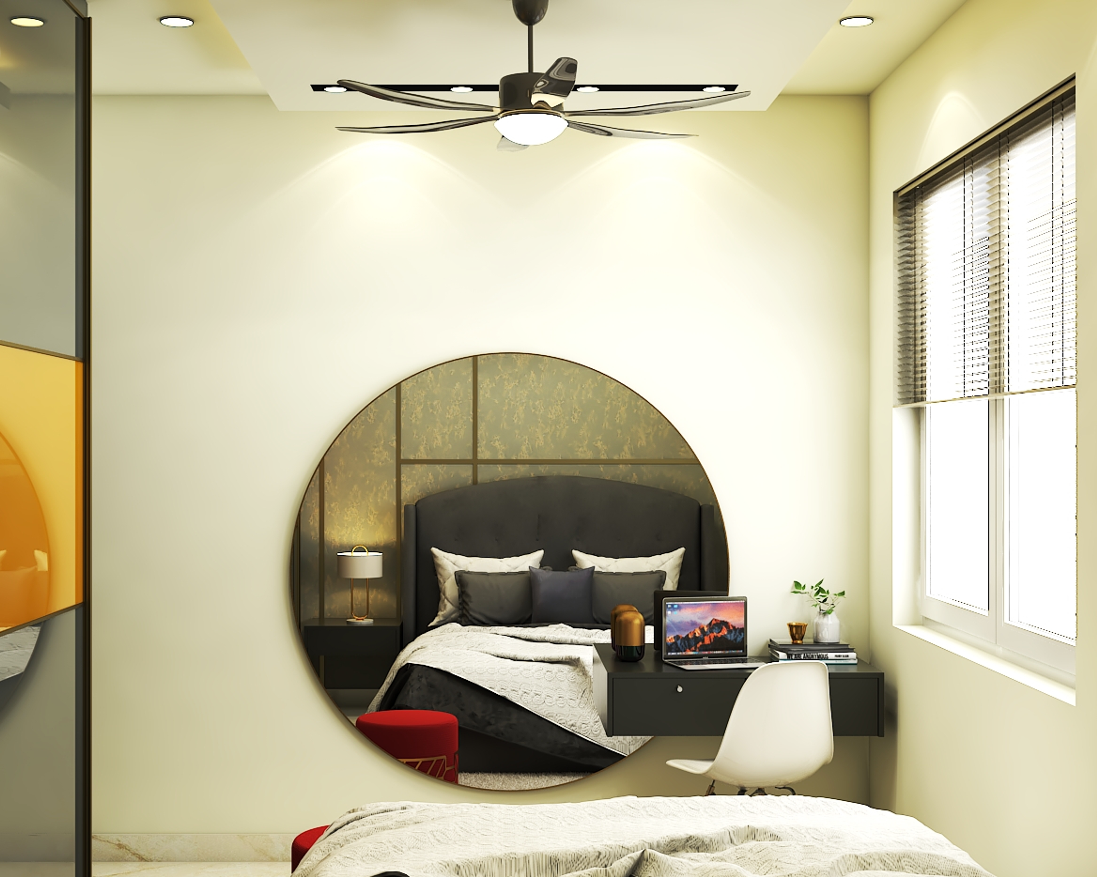 Compact Modern Style Master Bedroom - Livspace