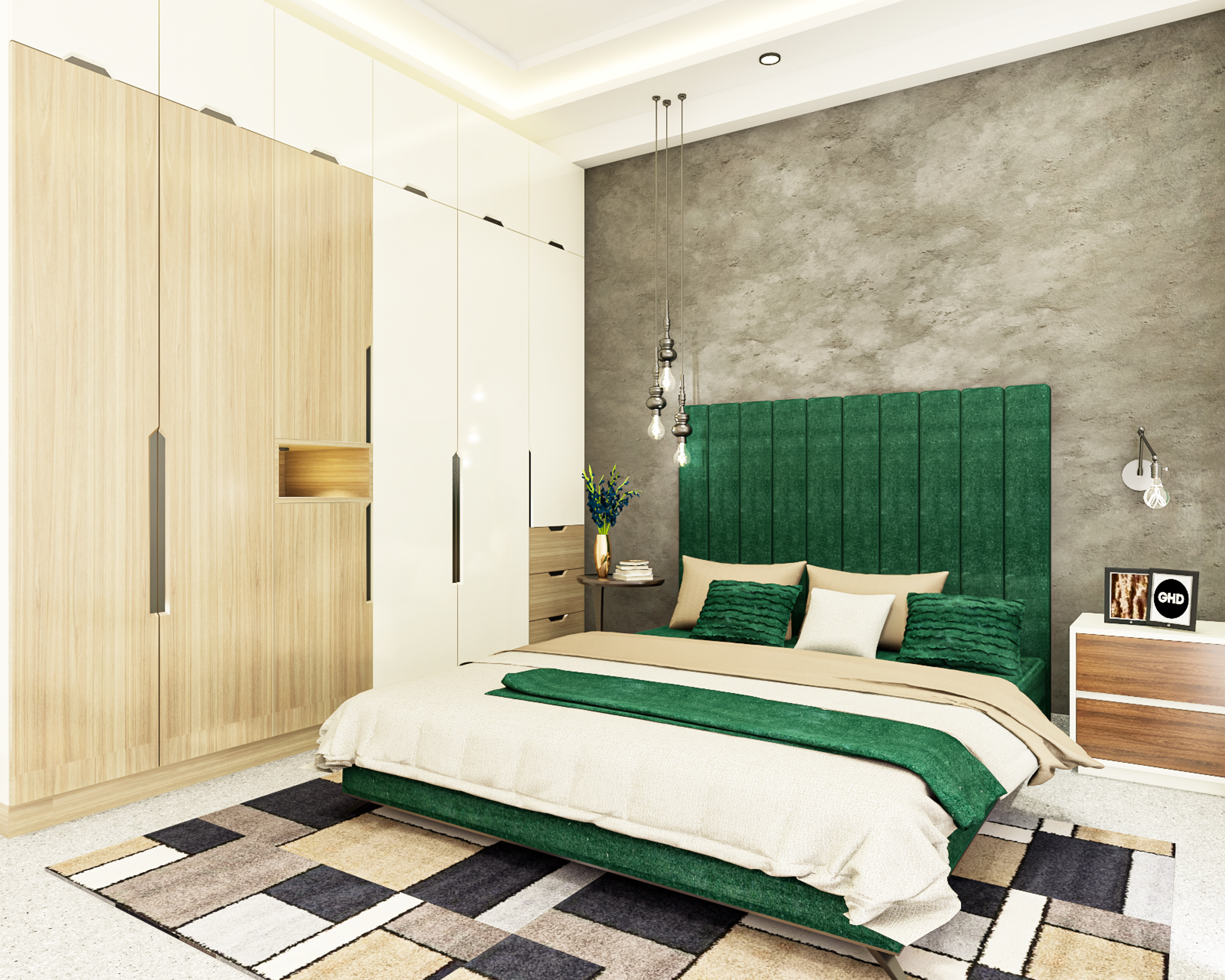 Contemporary Style Spacious Bedroom Design