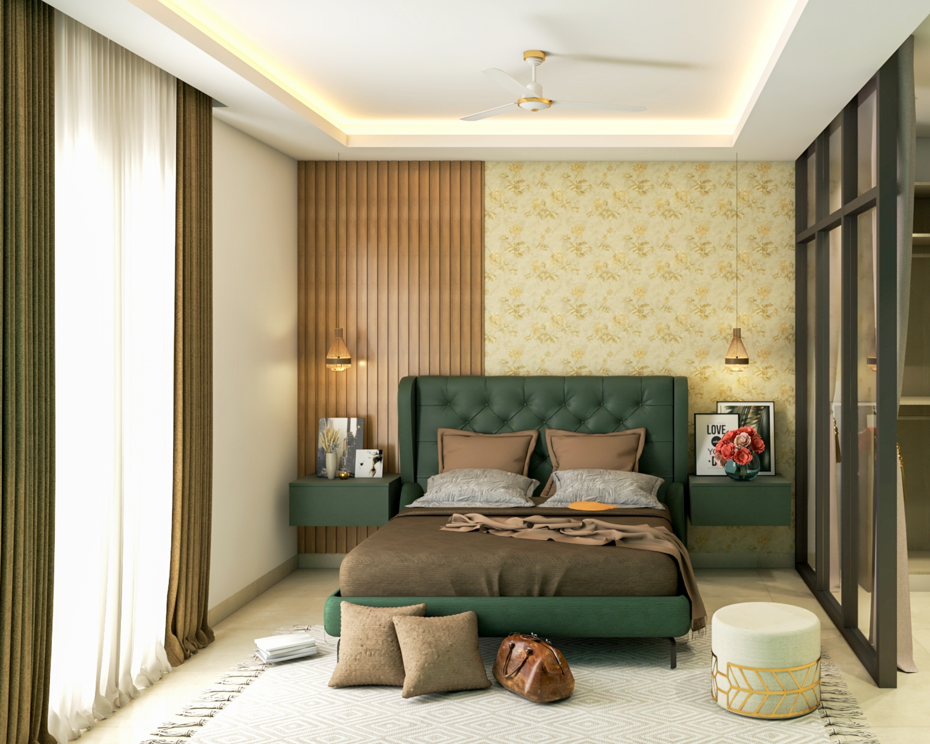 Compact Contemporary Master Bedroom