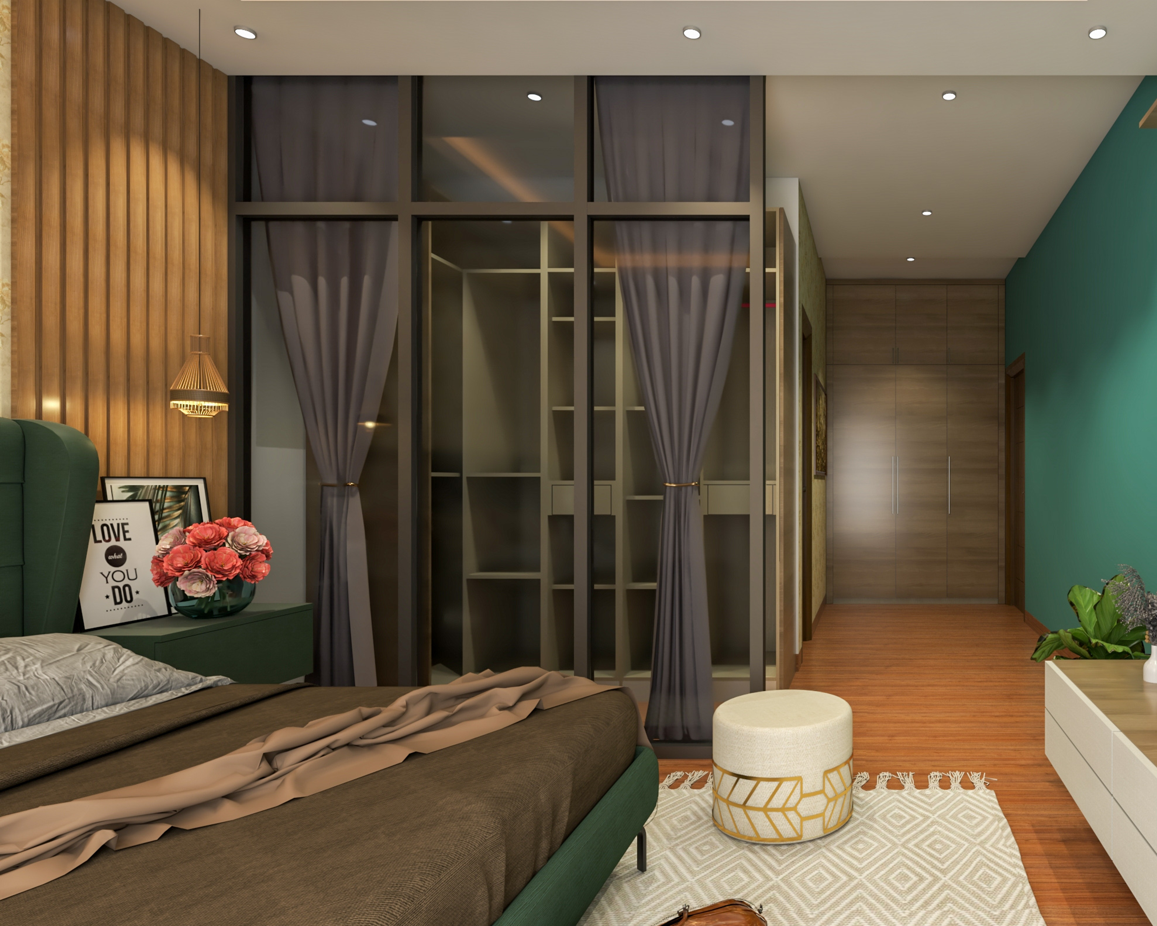 Convenient Multi-Functional Master Bedroom - Livspace