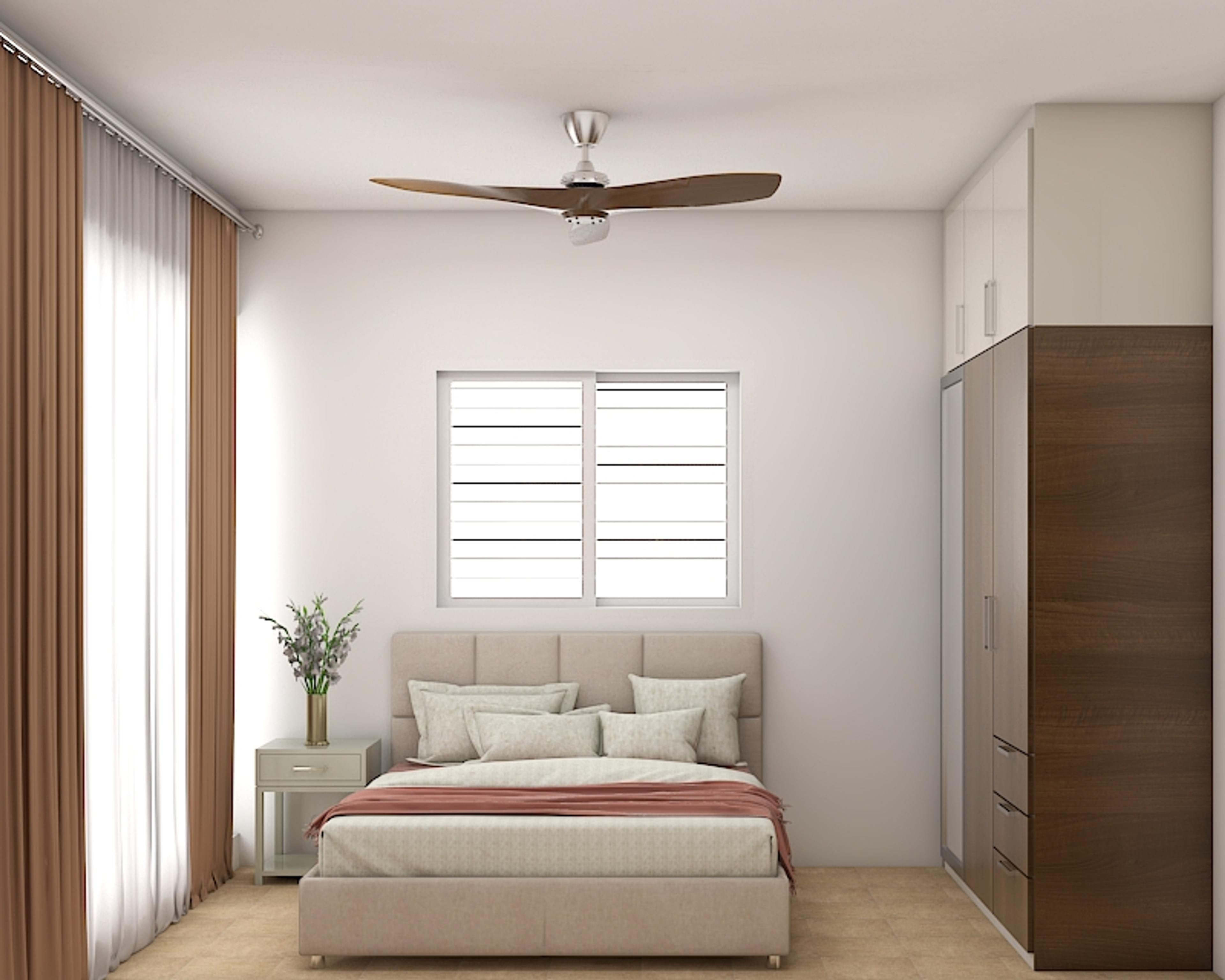 Minimal Style Spacious Master Bedroom