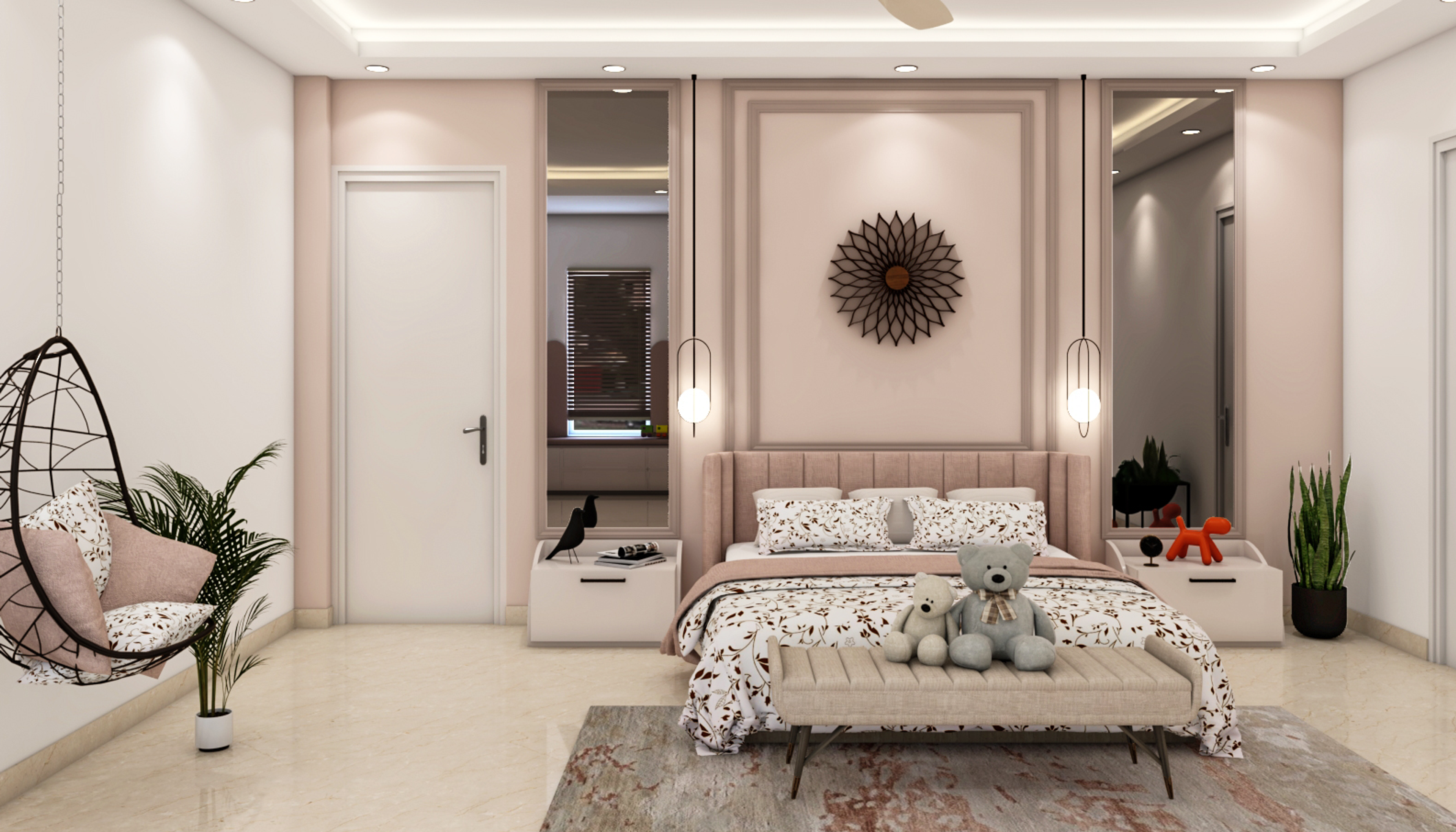 Convenient Elegant Master Bedroom - Livspace