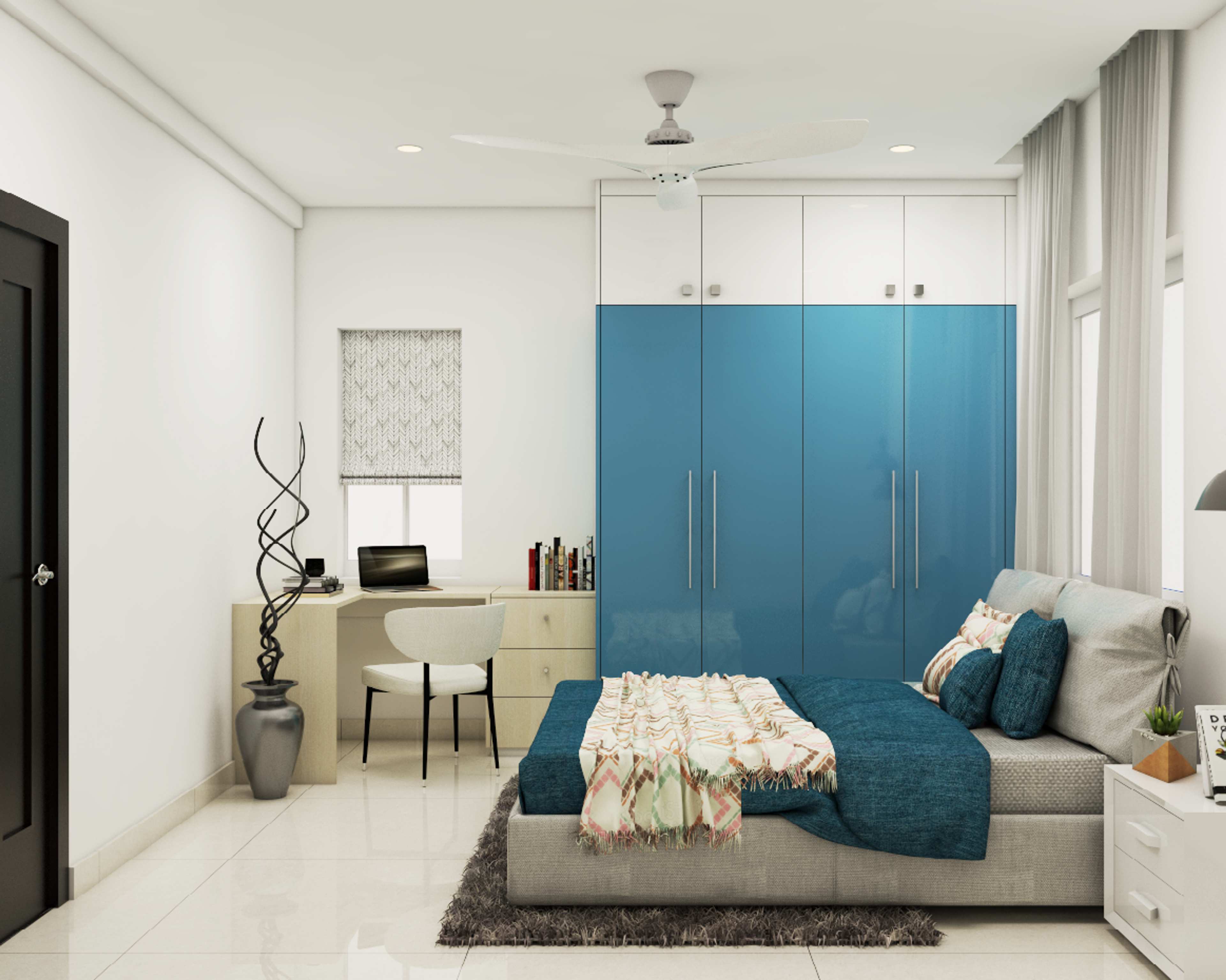 Contemporary Themed Spacious Master Bedroom - Livspace