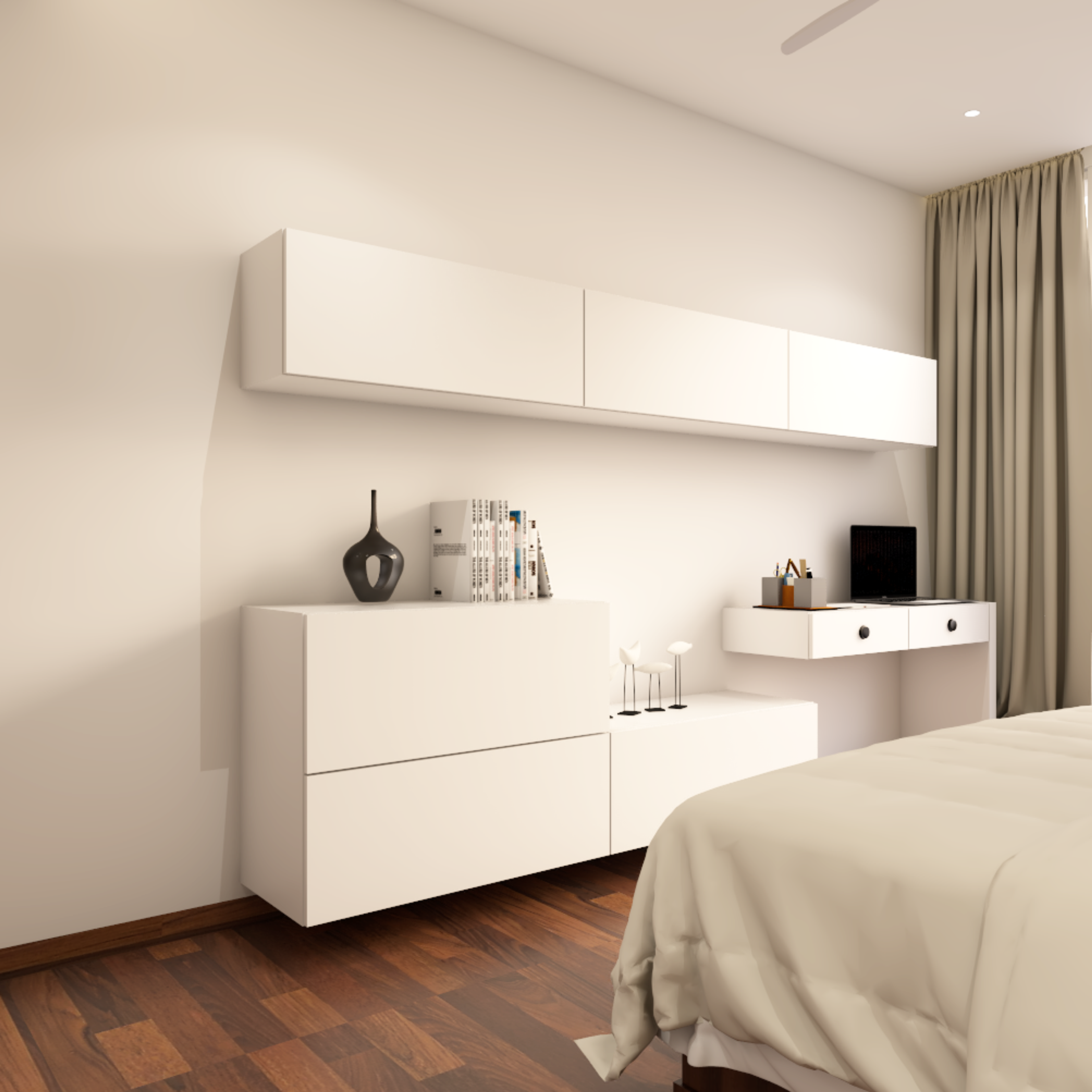 Spacious Convenient Master Bedroom - Livspace