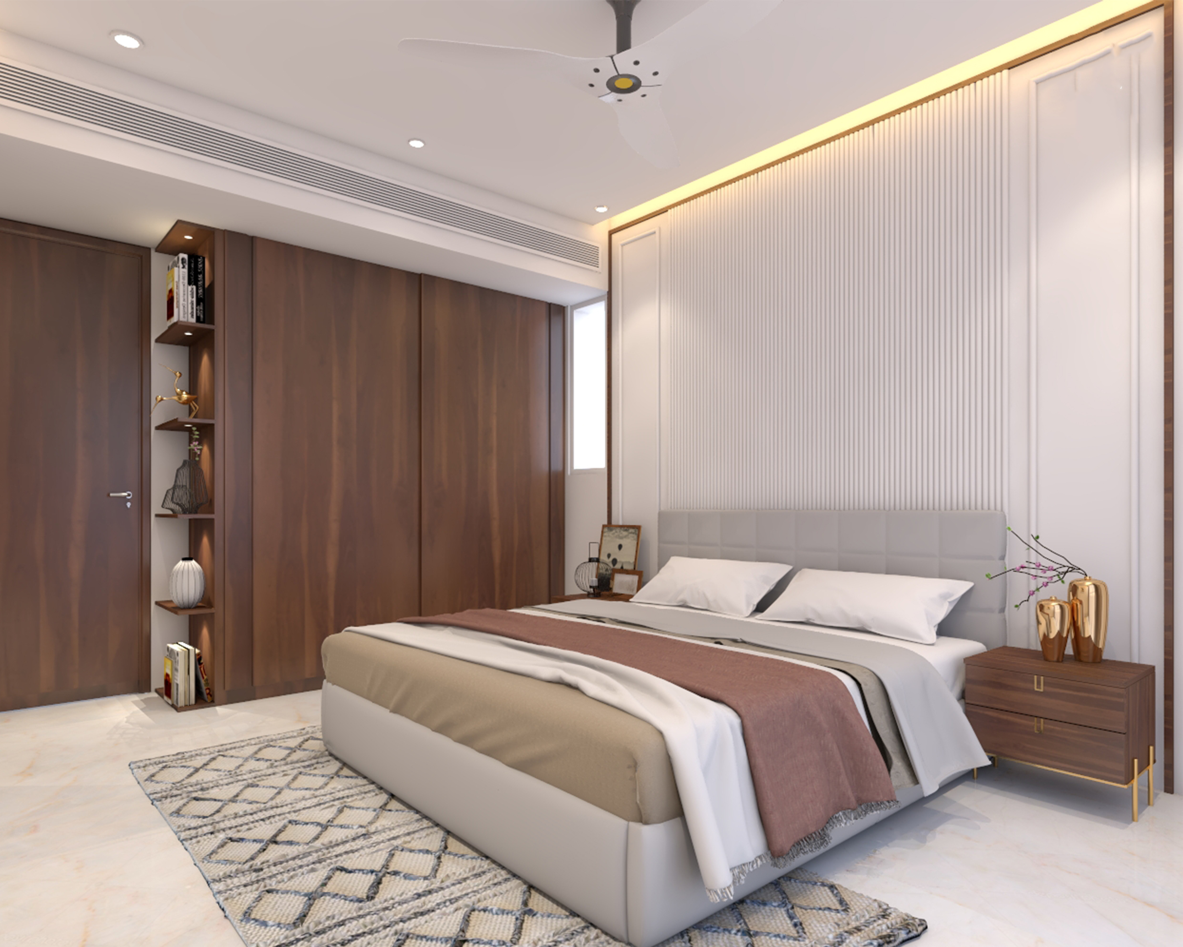 Modern Style Spacious Master Bedroom - Livspace