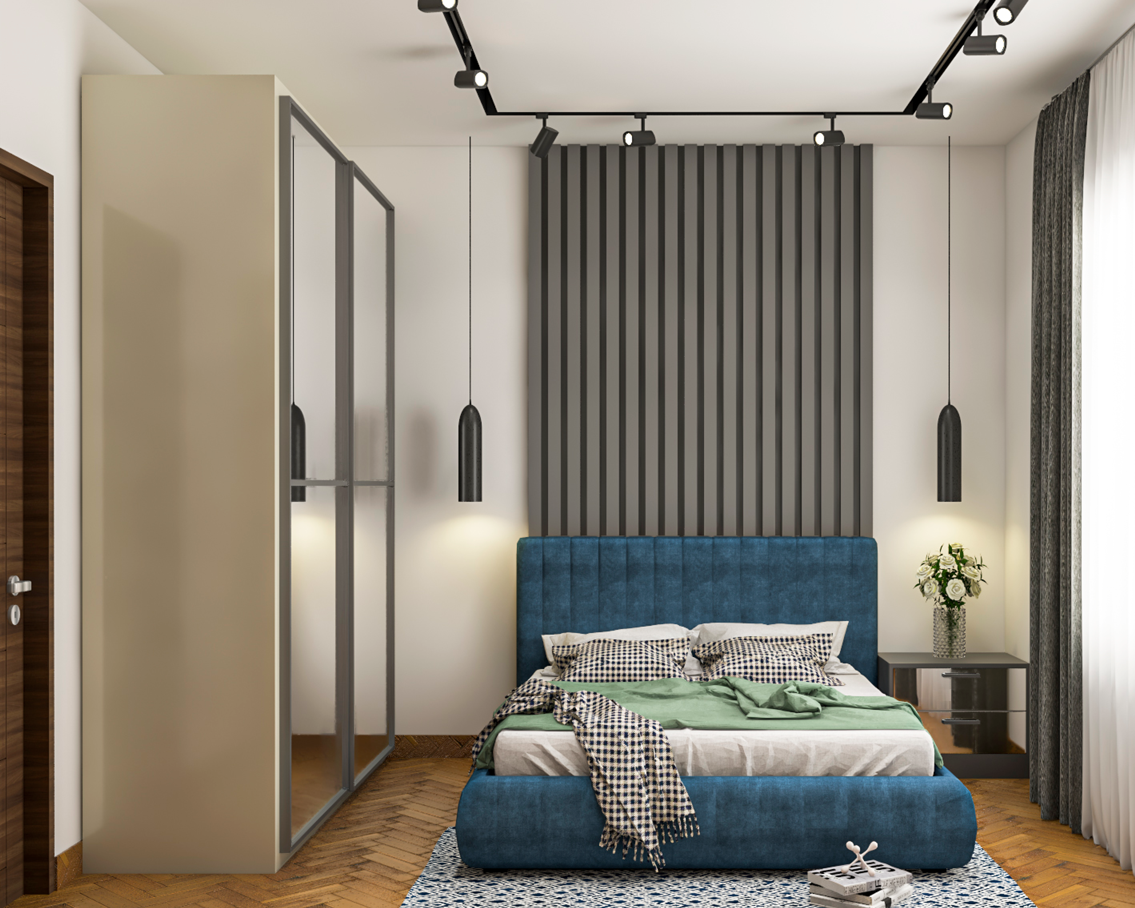 Rustic Style Convenient Master Bedroom - Livspace