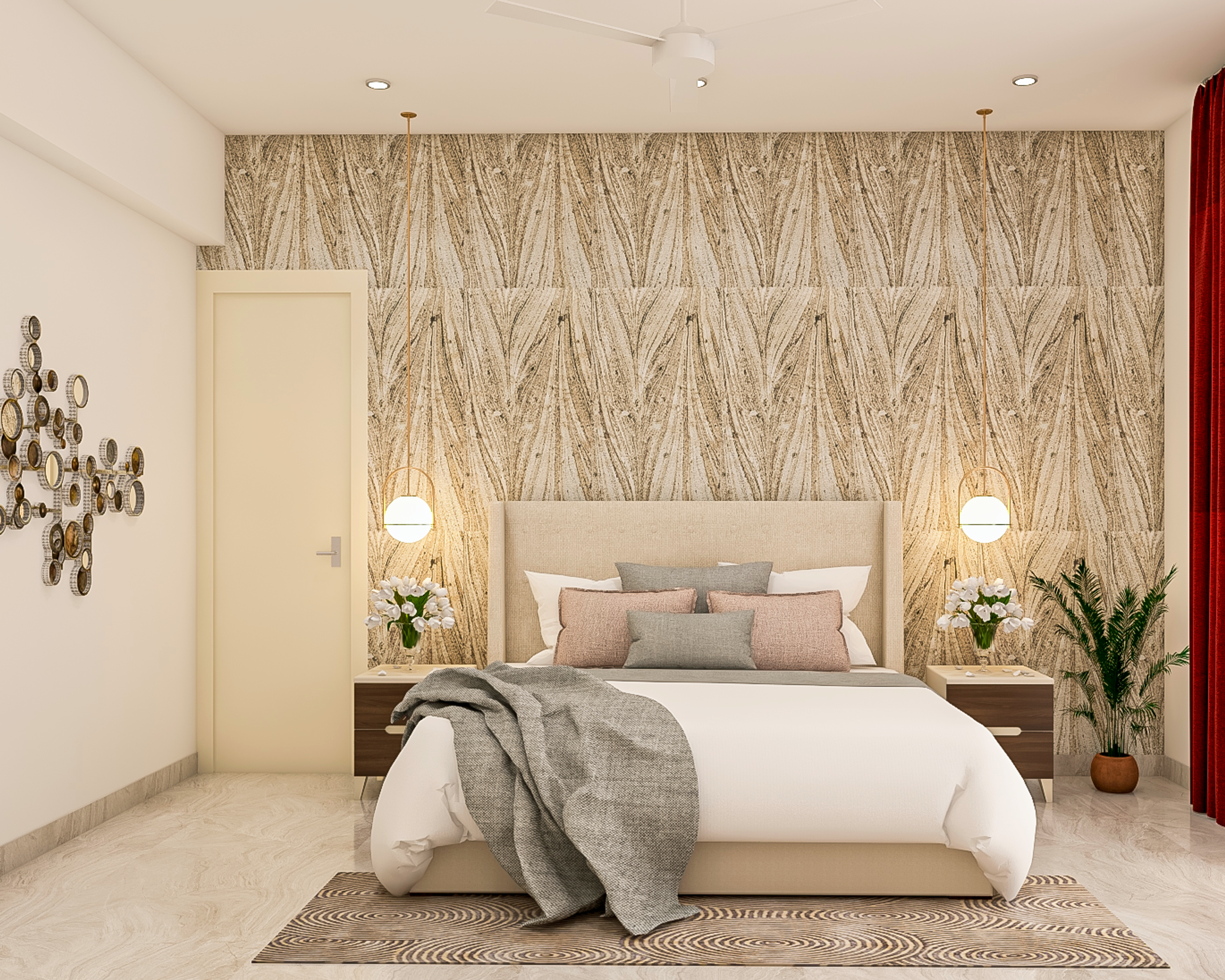 Contemporary Spacious Master Bedroom - Livspace