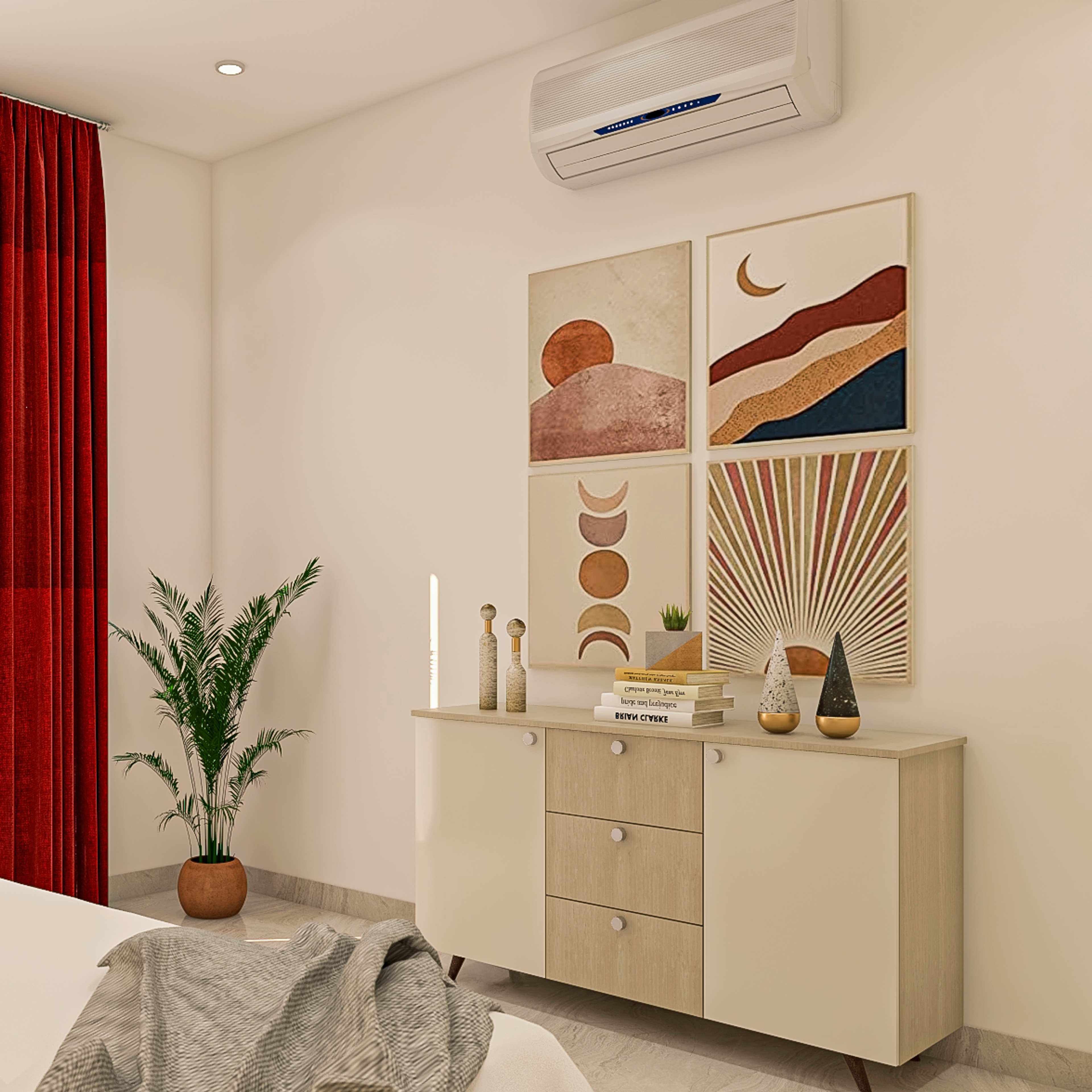 Contemporary Spacious Master Bedroom - Livspace