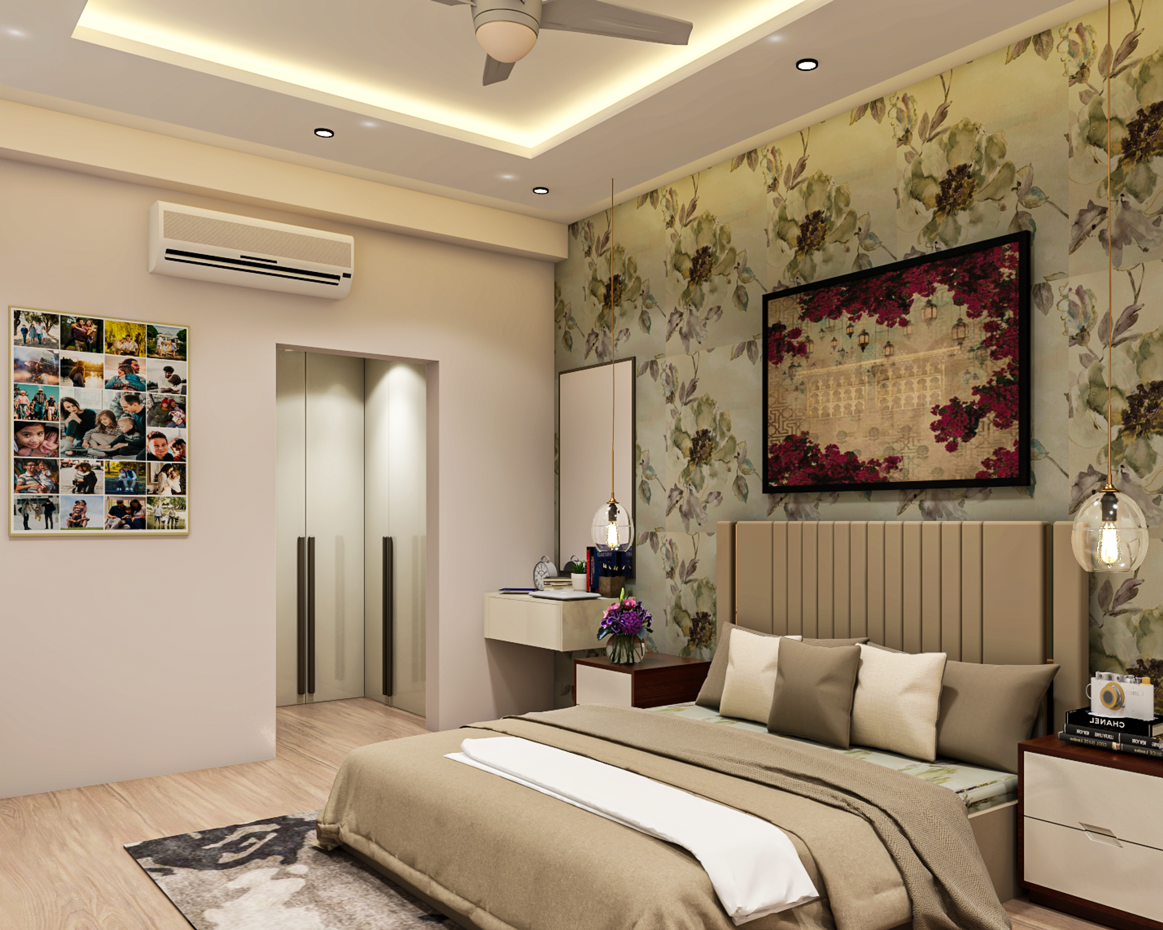 Classic Bright Bedroom - Livspace