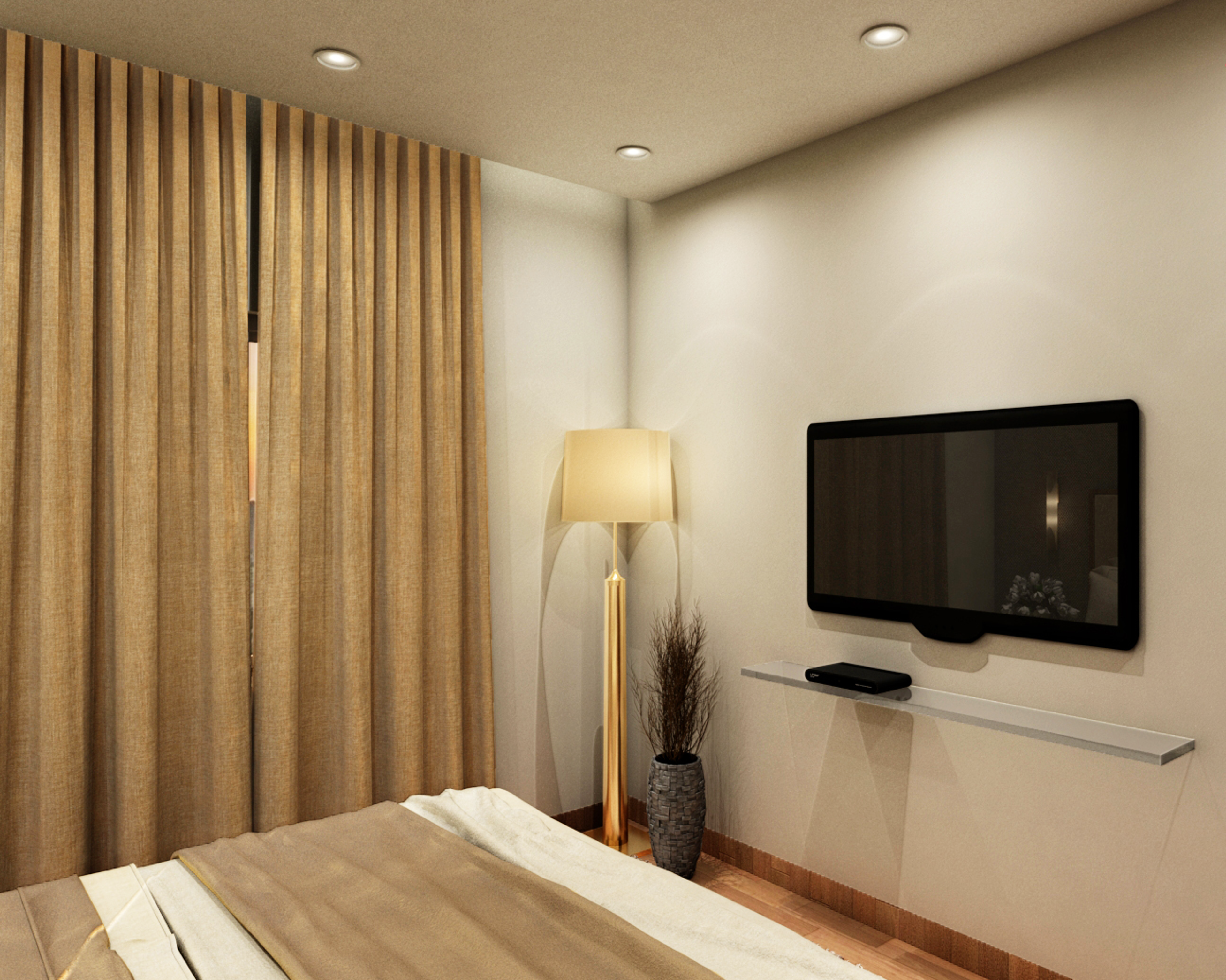 Stylish Glamorous Bedroom - Livspace