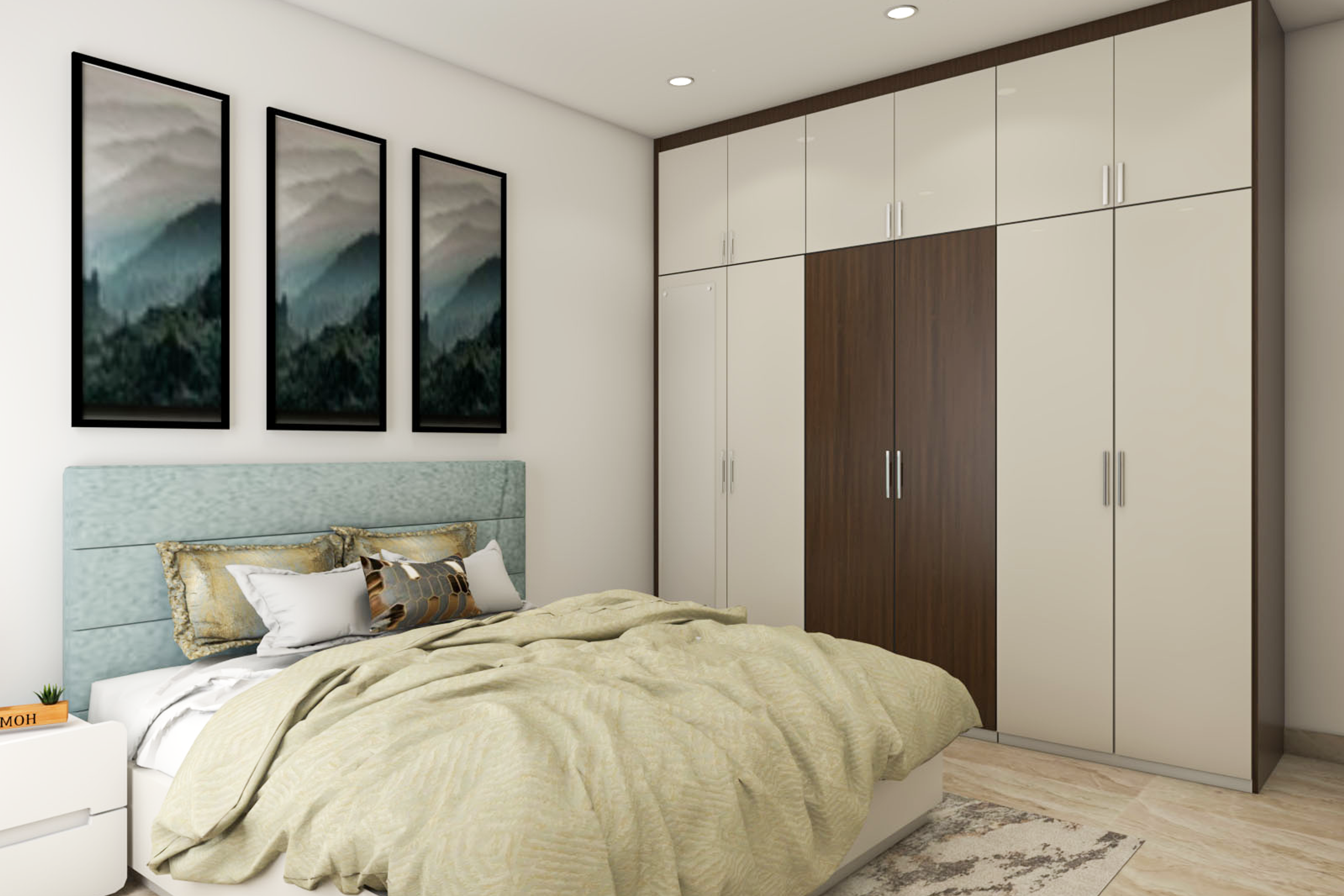 Modern Style Compact Bedroom